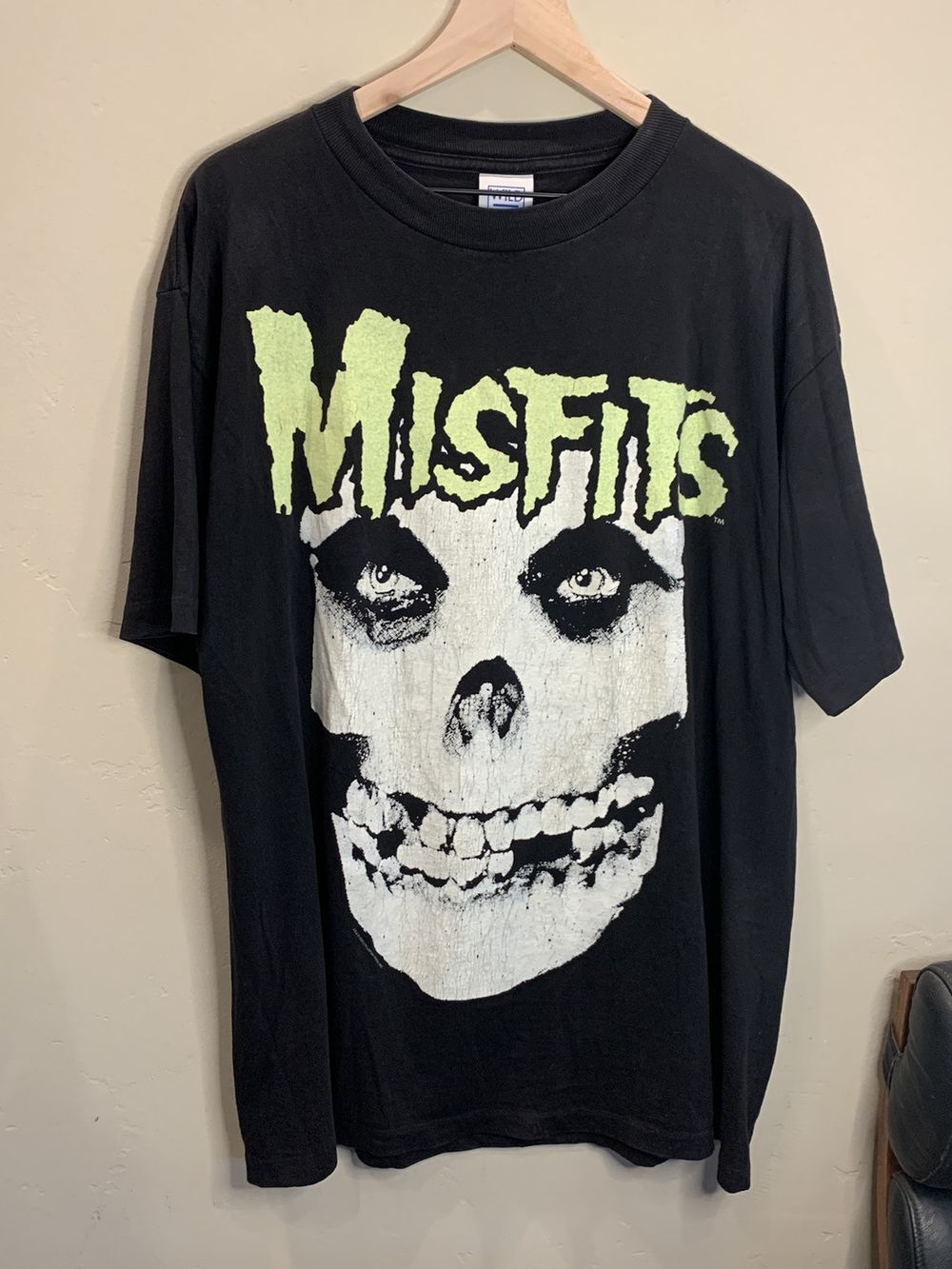 1997 Misfits Glow in Dark Black Short Sleeve Unisex Tshirt Reprint S-5XL KH9162