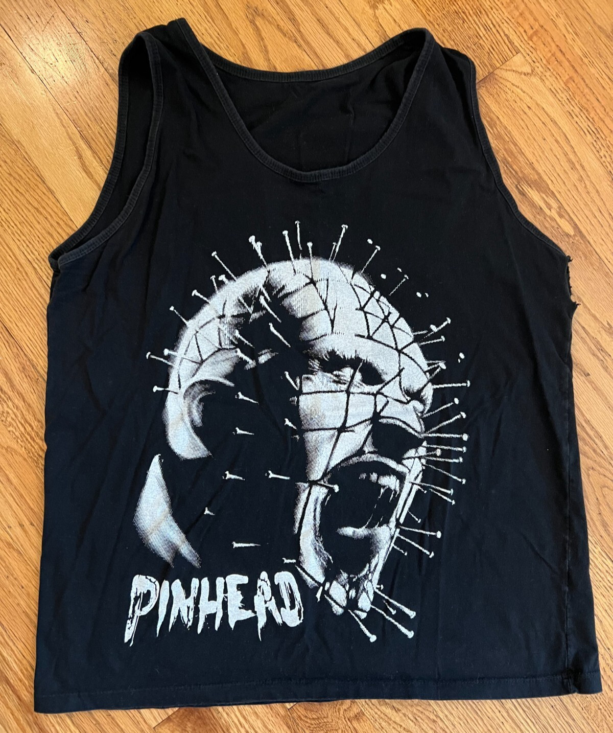 Hellraiser Pinhead Tank Top Black Shirt Size Med/Large Horror Movie READ BELOW