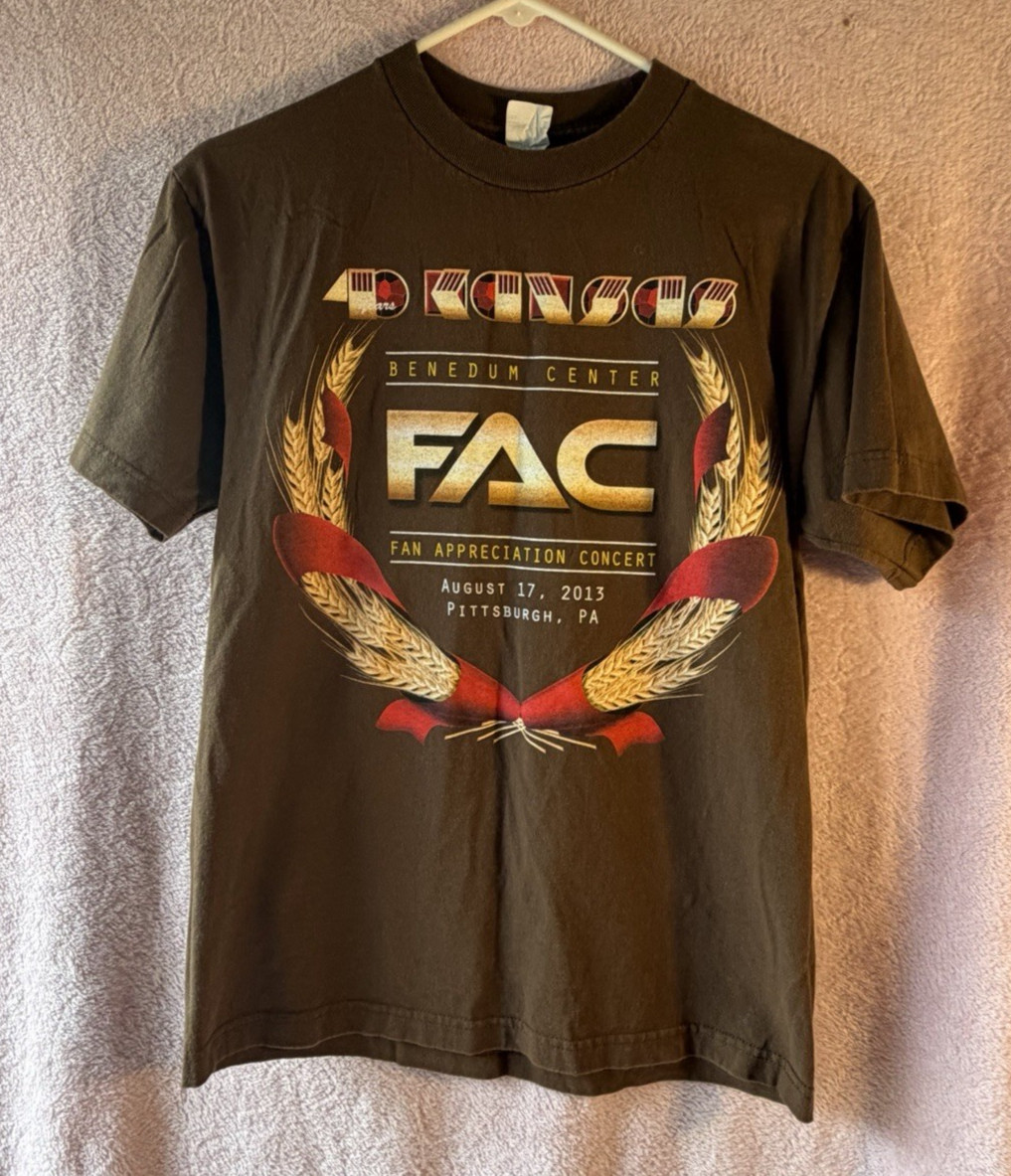 Kansas 40th Anniversary Fan Appreciation Concert T Shirt Pittsburgh PA 2013