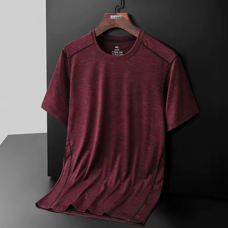 Men Big & Tall T-Shirt 6XL 7XL 8XL Casual Short Sleeve Polyester Stretch