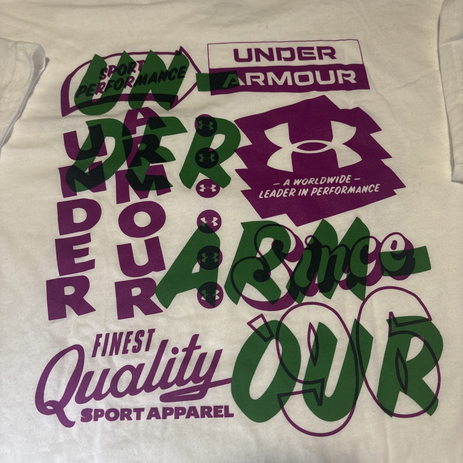 Under Armour Men’s Extra Large XXL 2XL Vintage Type T-Shirt White Loose NWT