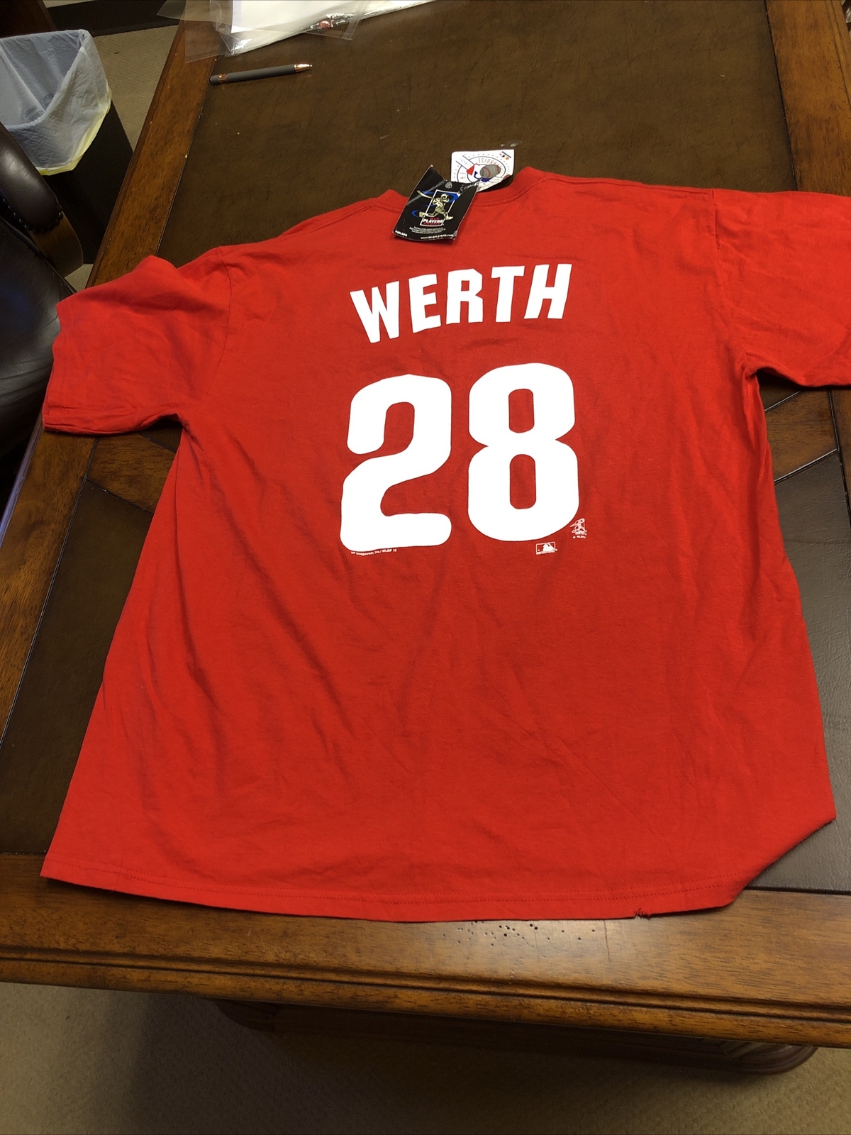 New MLB Genuine Merchandise Jason Werth Phillies Jersey Shirt XL Rare VTG Gift