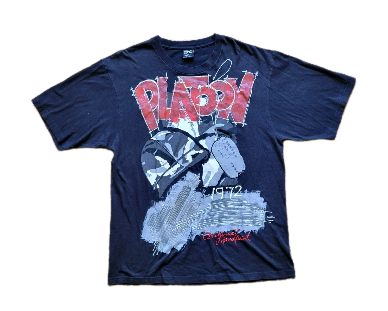 Hand Painted 1 of 1? T-Shirt Platoon 1972 Size XL
