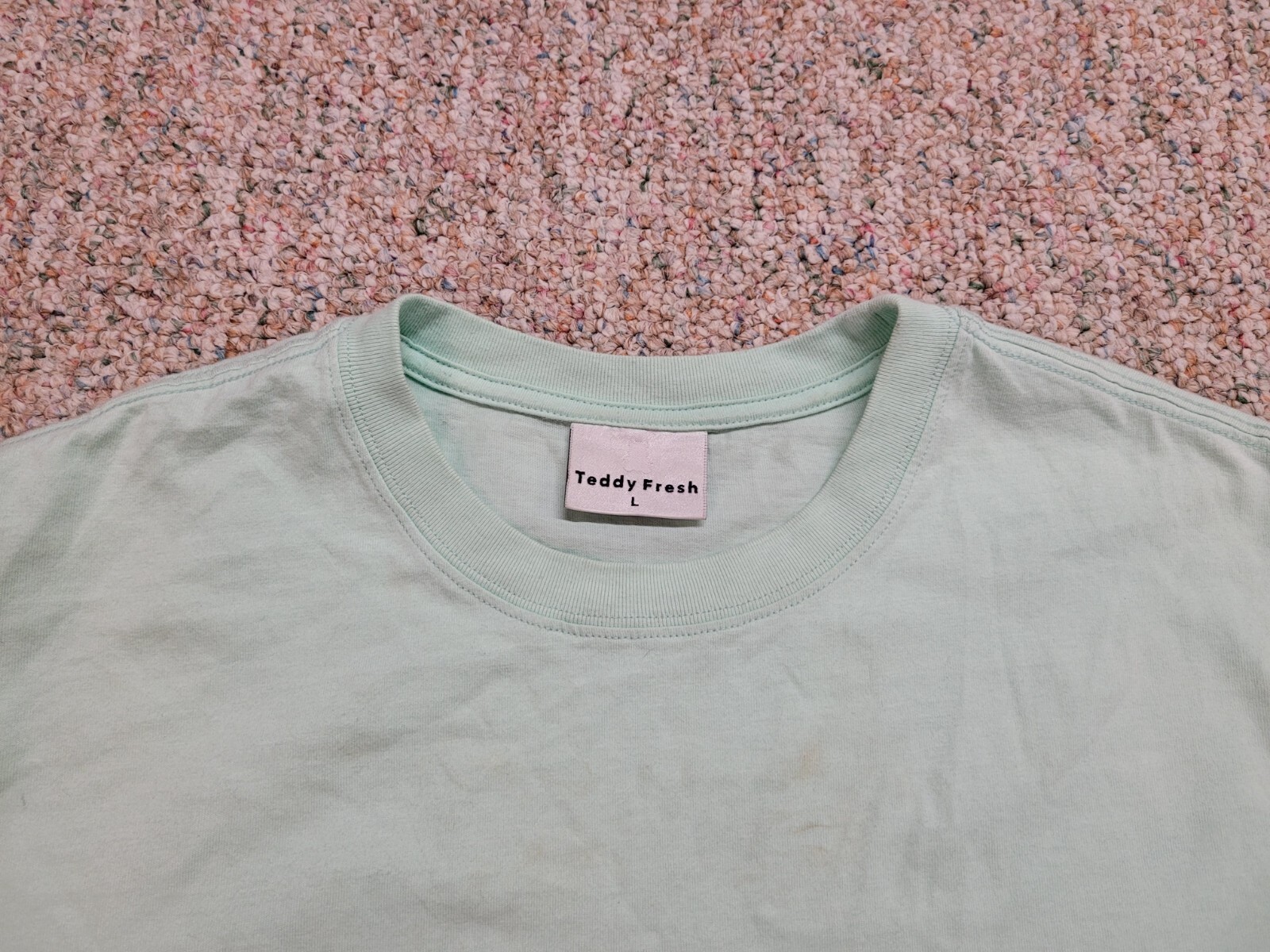 Teddy Fresh Shirt Mens Large Blue Streetwear Embroidered Bear Logo Tee Casual