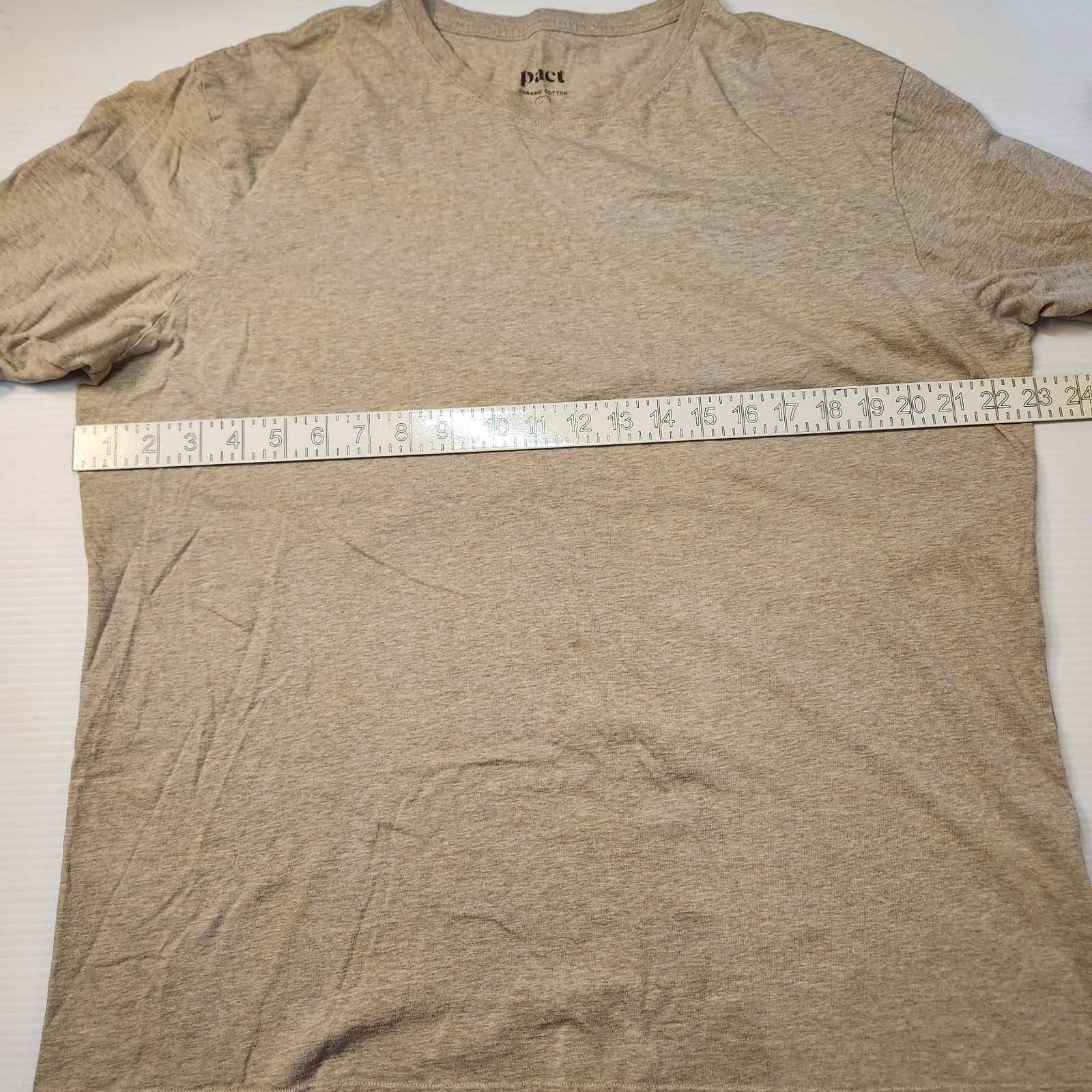 Pact Long Sleeve Tees (2 Pack) Mens Large Grey & Beige Organic Cotton Crewneck