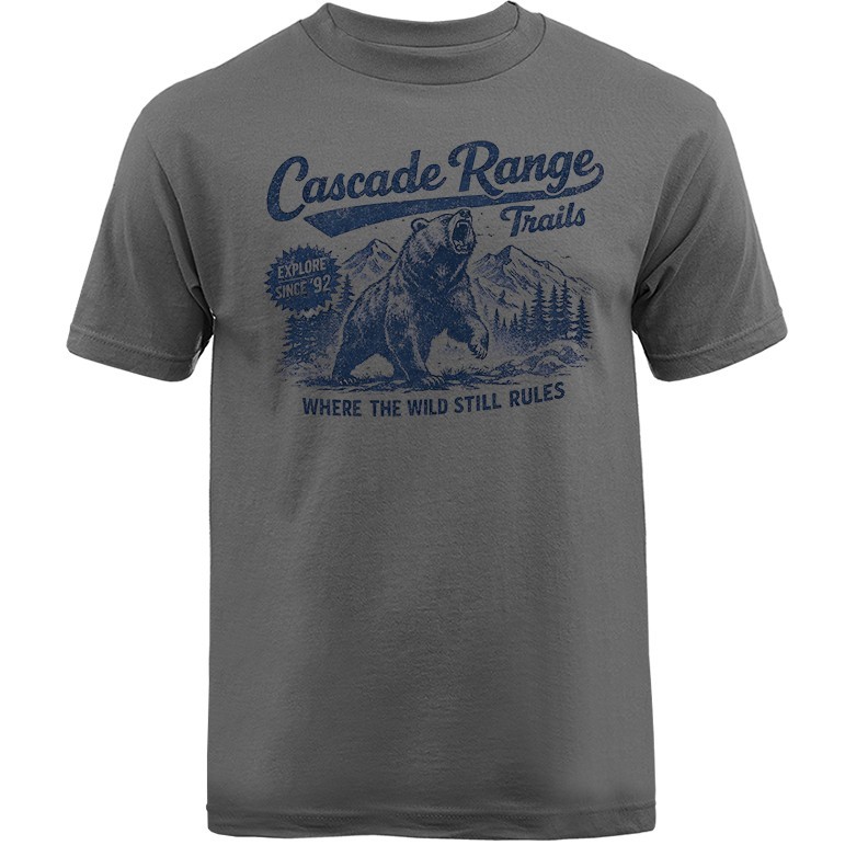 Cascade Range Trails Bear Vintage Outdoor Wildlife Nature T-shirt