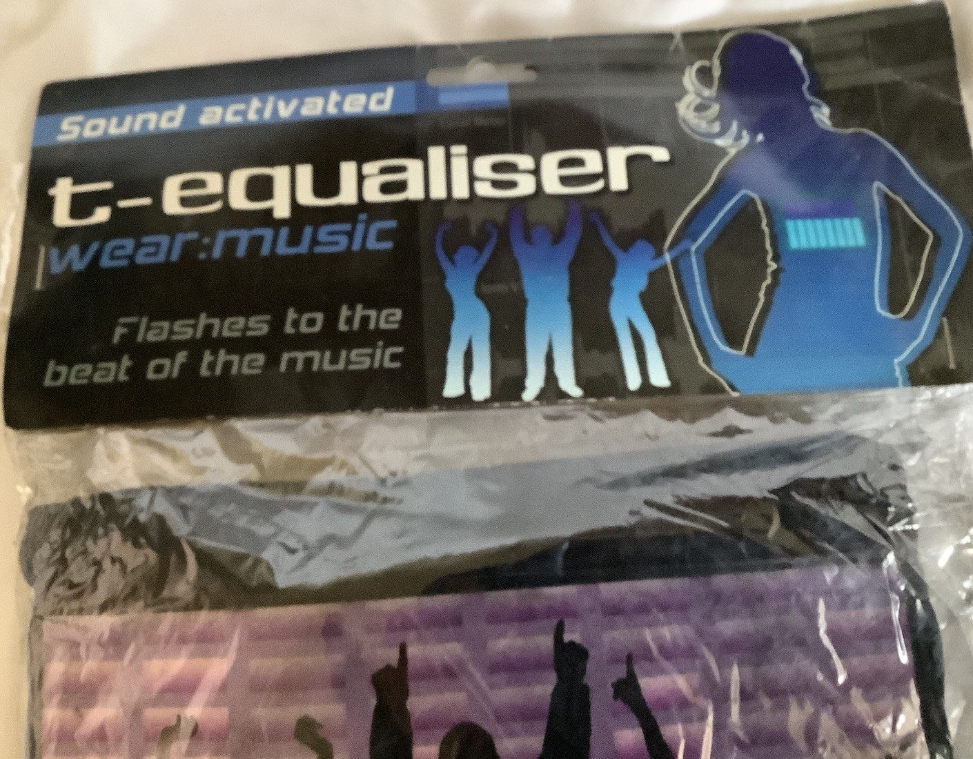 T-equaliser Sound Activated Light Up Flashing Equalizer LED T-Shirt Size L