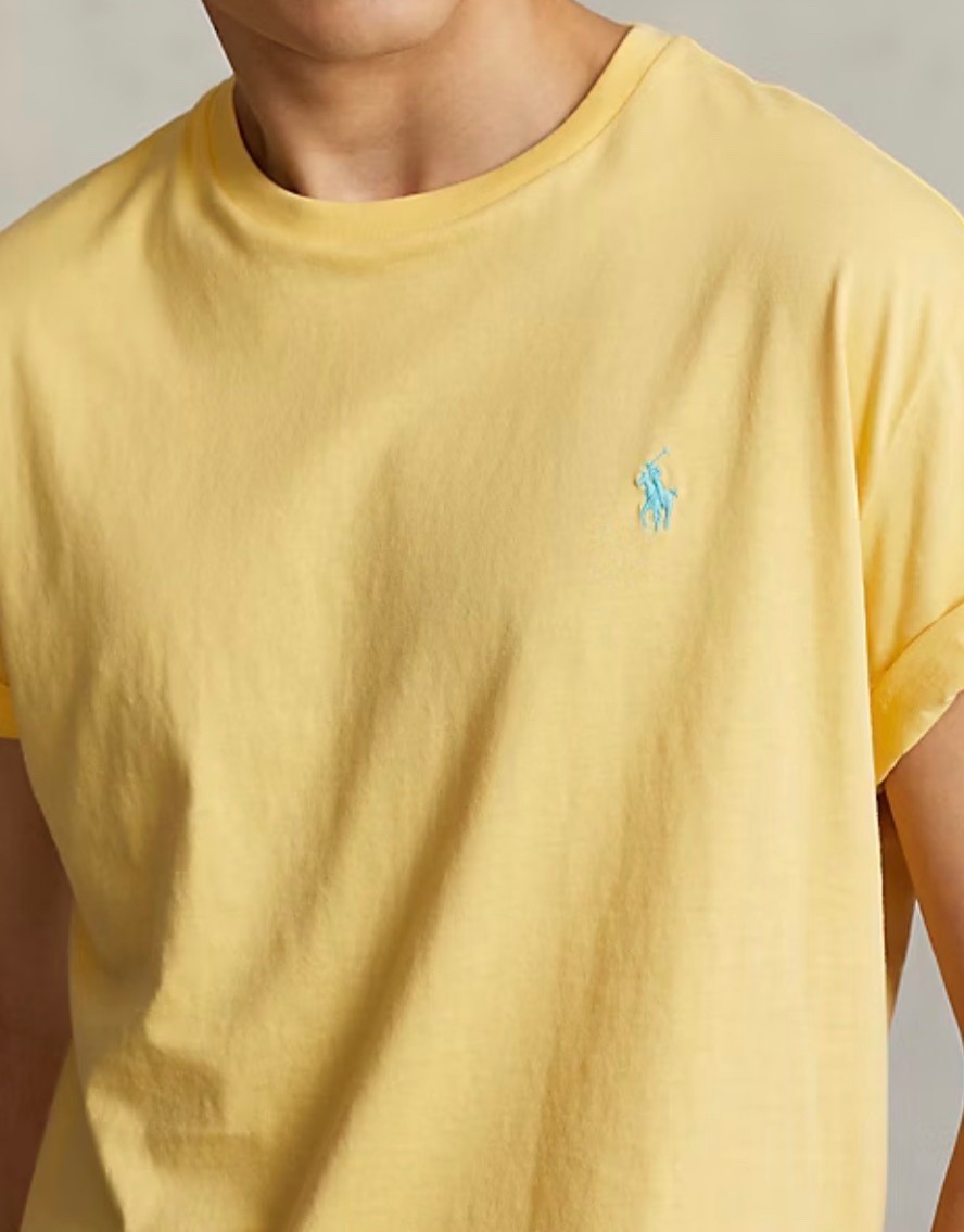 Polo Ralph Lauren Classic Fit Short Sleeve Cotton T shirt Yellow Men’s Sizes