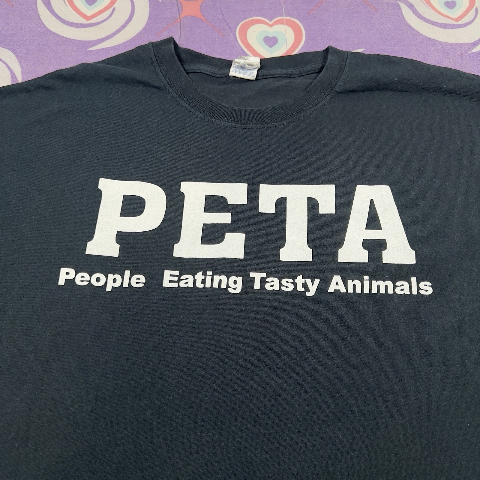 Peta Shirt 3XL 90s 00s Y2k Parody People Eating Tasty Animals Crude Funny Tee