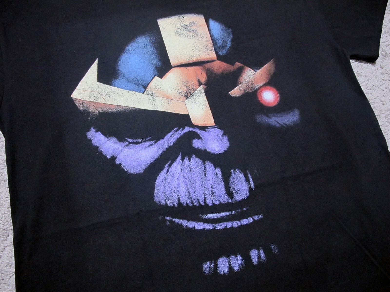 Thanos x Goat Crew marvel men’s black t-shirt XL infinity gauntlet war villain