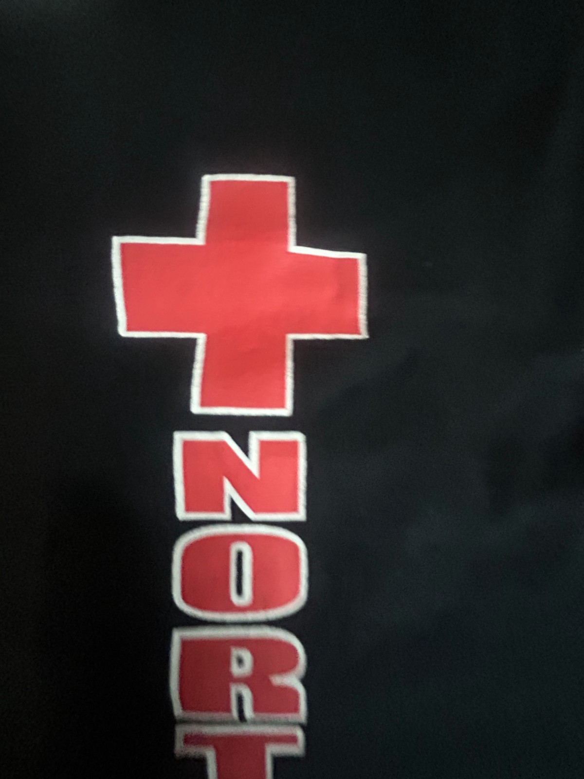 T Shirt Mens Large Black Cotton North Shore Hi Spellout Graphic Logo Streetwear