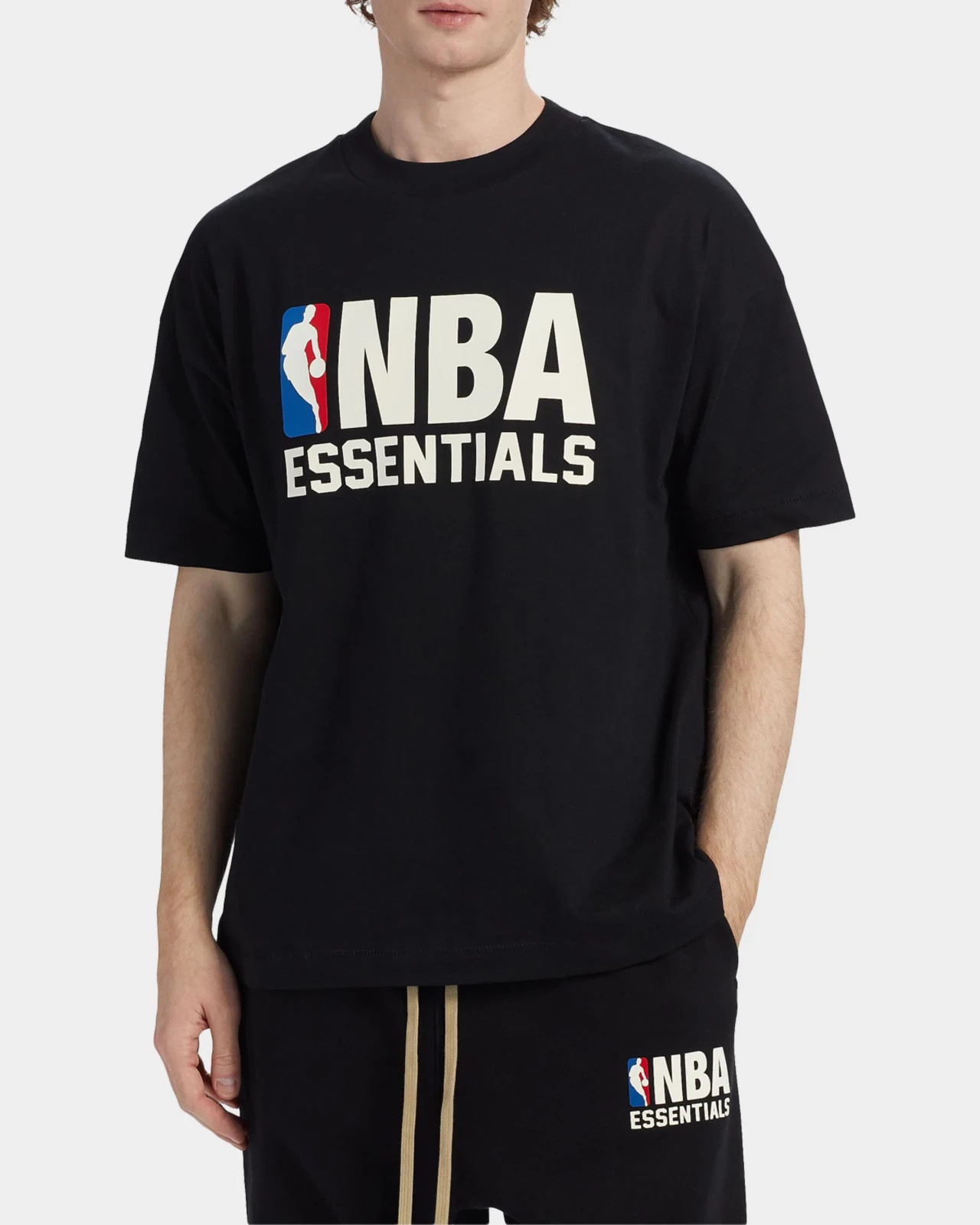 Fear of God Essentials NBA Men’s Cotton Logo Fit 90’T-Shirt – Size M