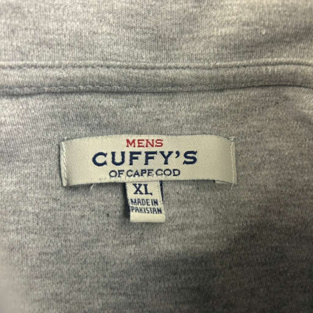 Cuffys Sweatshirt Mens XL Blue Knit Long Sleeves 1/4 Zip Pullover
