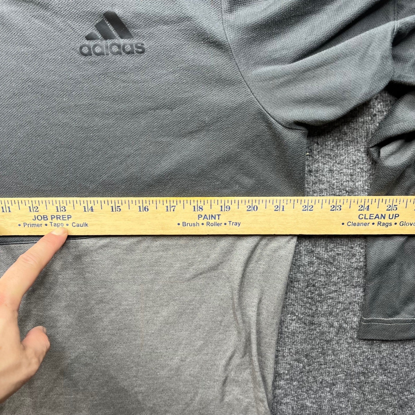 Adidas Shirt Mens Large Gray Climalite Two Tone Long Sleeve Athletic Tee L