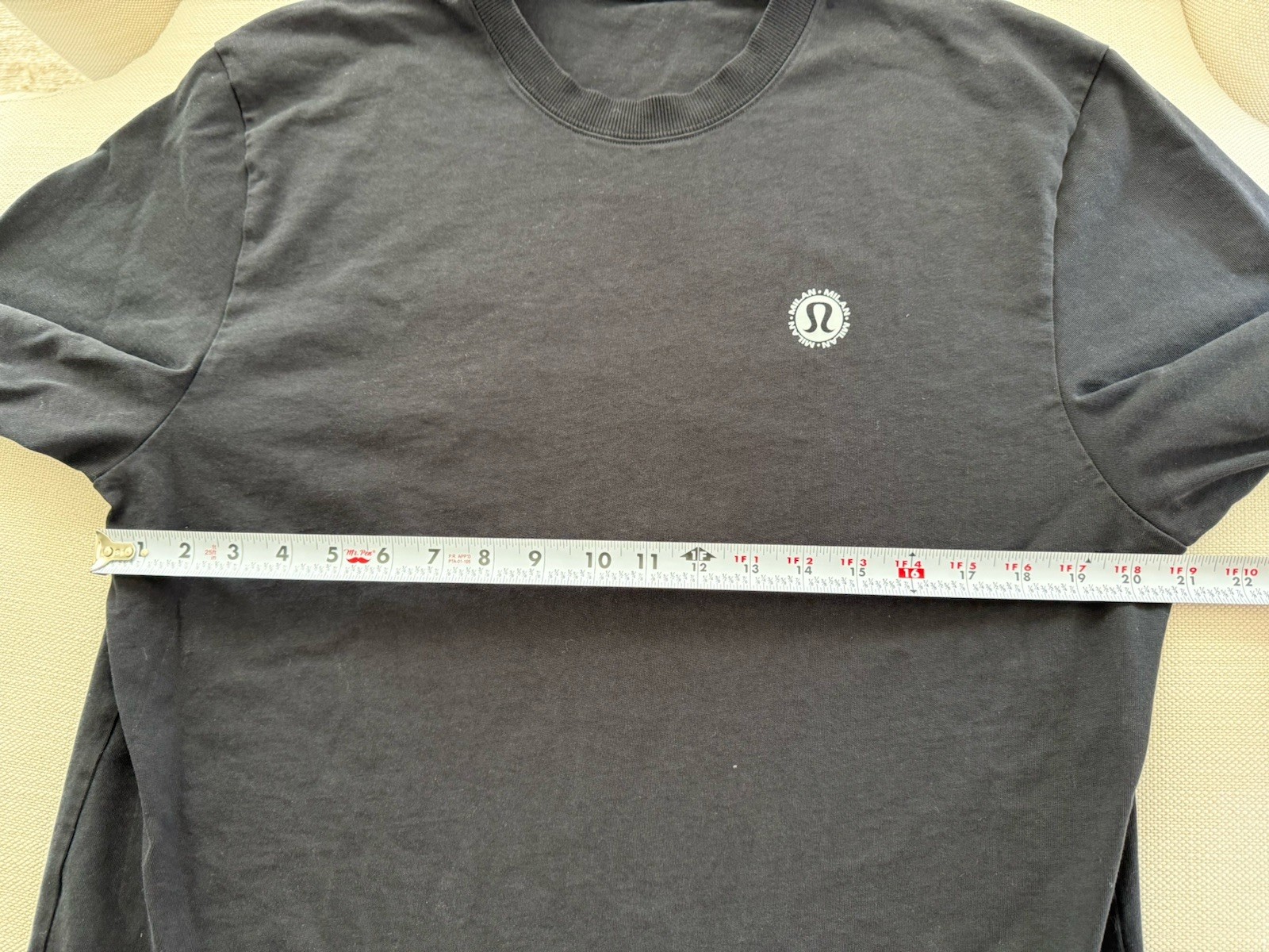 NWOT Lululemon Heavyweight Cotton Tee Short Sleeve T-Shirt MILAN Italy Black M