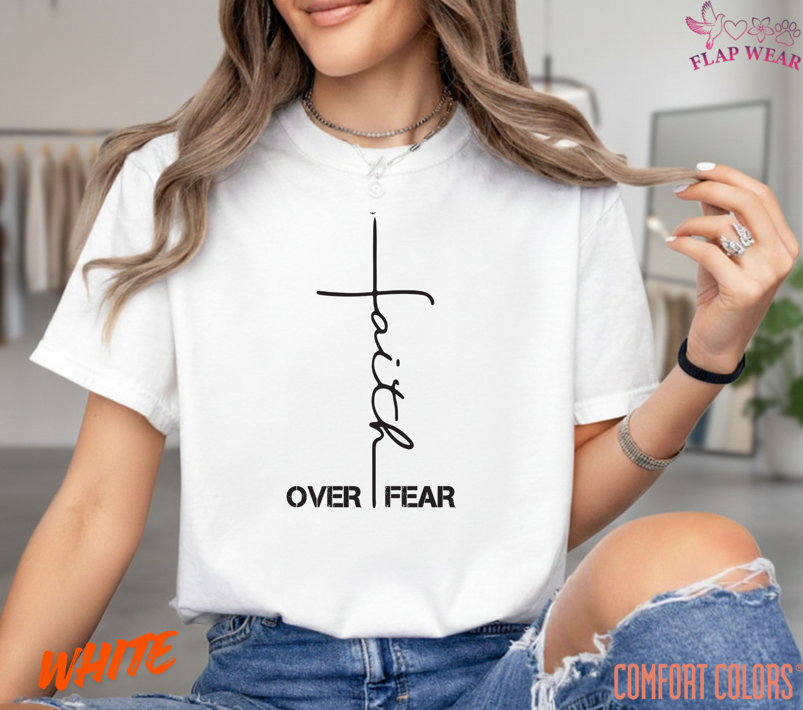 Unisex Faith Over Fear Chri T-Shirt, Men T shirt,Women T shirt Gift Religion Top