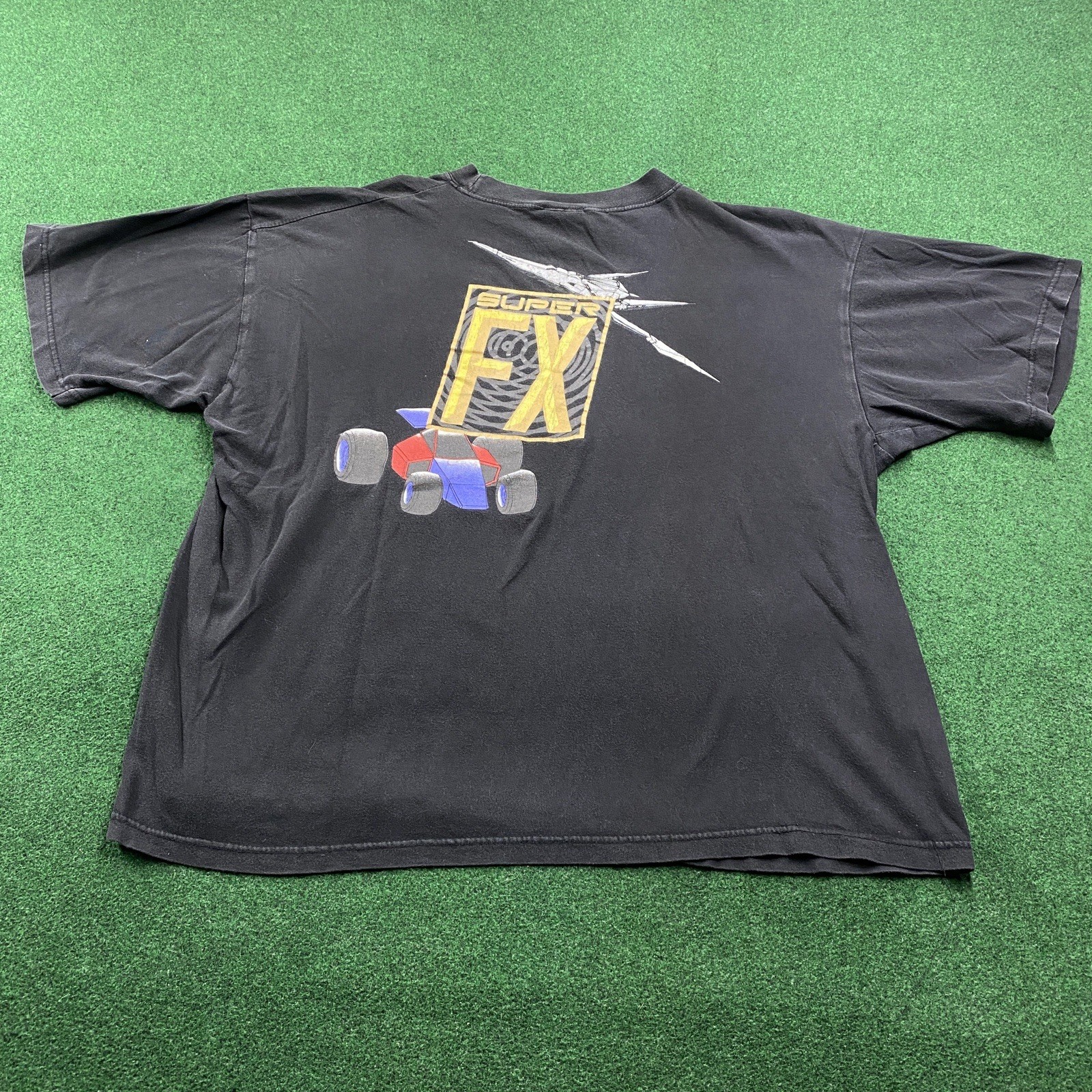 Vintage Nintendo Shirt Mens XL Black 90S SUPER FX Video Game Star Fox Employee