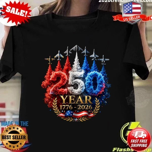 USA 250th Anniversary Patriotic Shirt, America 250 Years 4th of July Shirt S-5XL