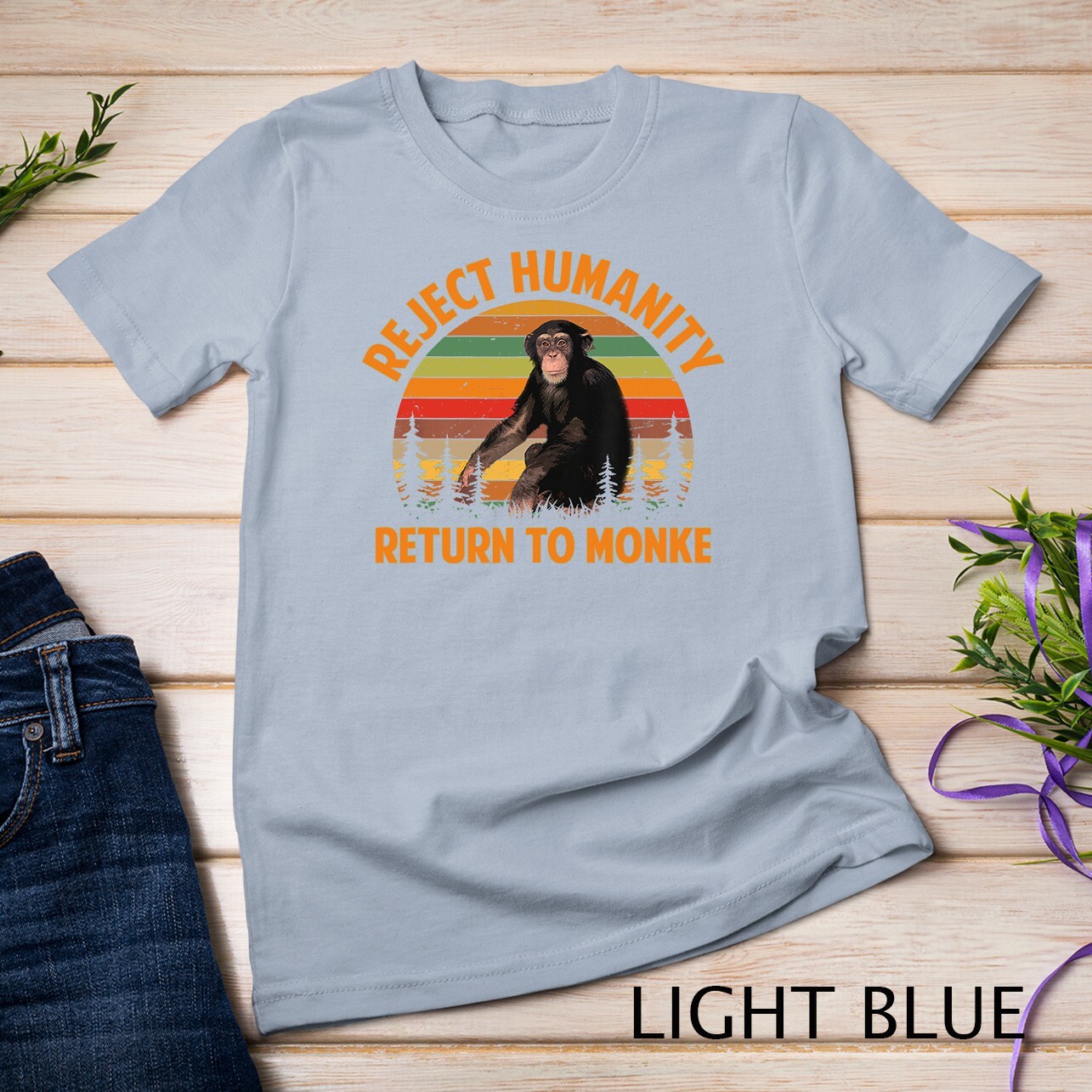 Funny Reject Humanity Return to Monke Meme Monkey Evolution Unisex T-shirt