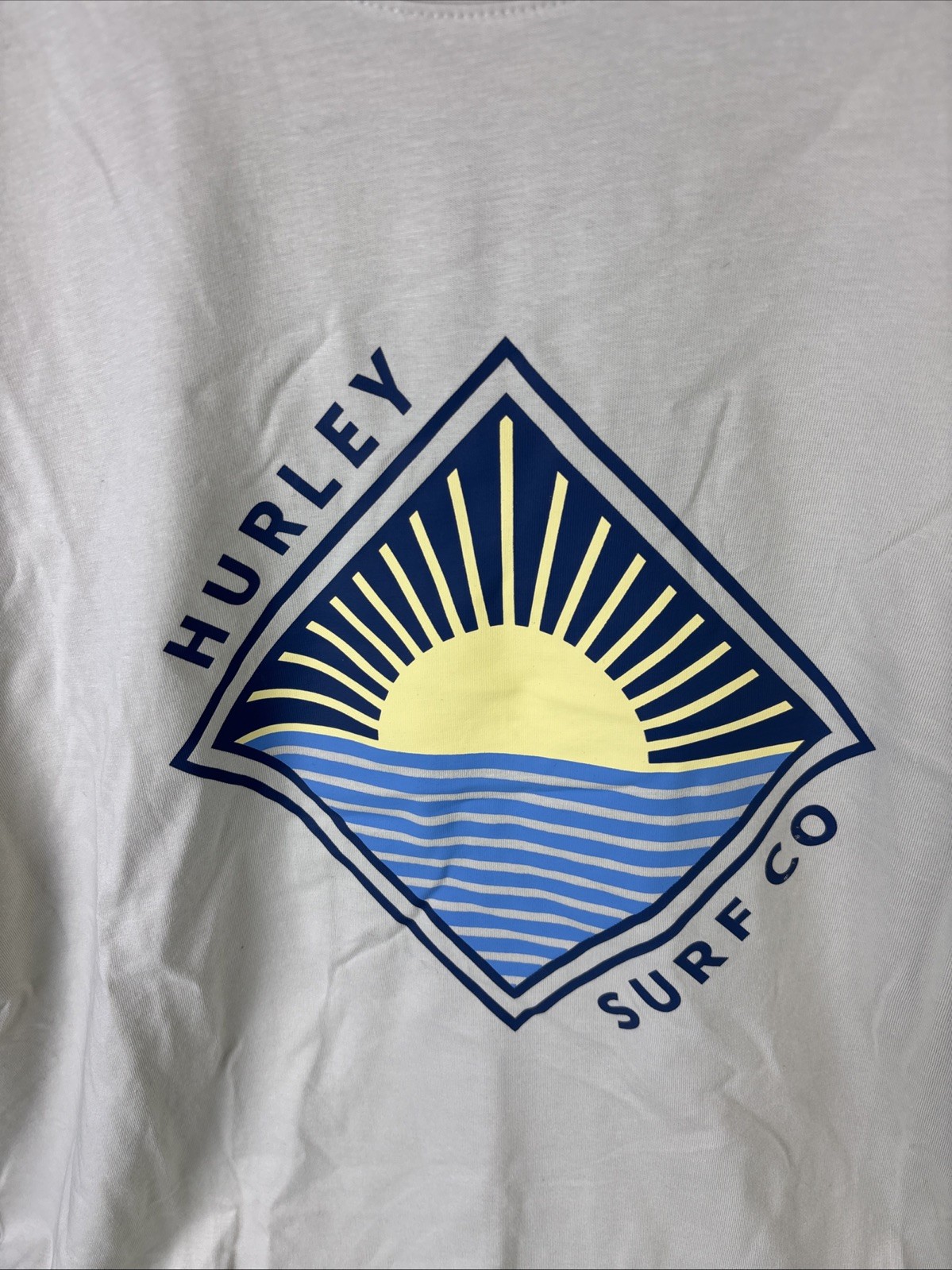 Hurley Men’s All Day Graphic Tee Size XXL Cream