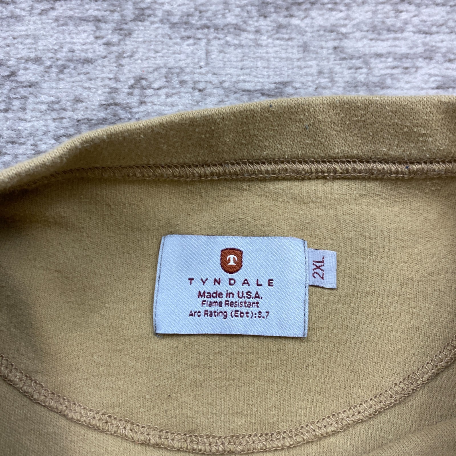 Tyndale FR Shirt 2XL XXL Brown CAT 2112 CAL Flame Resistant HRC ARC Rated Work