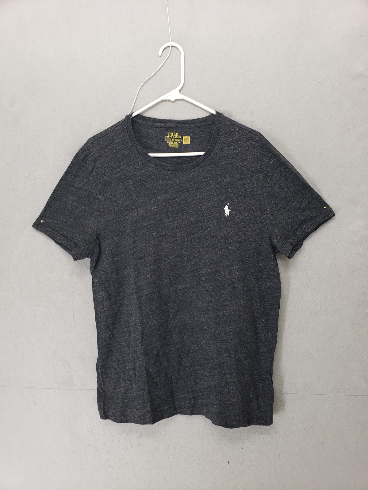 Polo Ralph Lauren Shirt Mens XL Black Custom Slim Fit Crewneck Classic Logo Tee