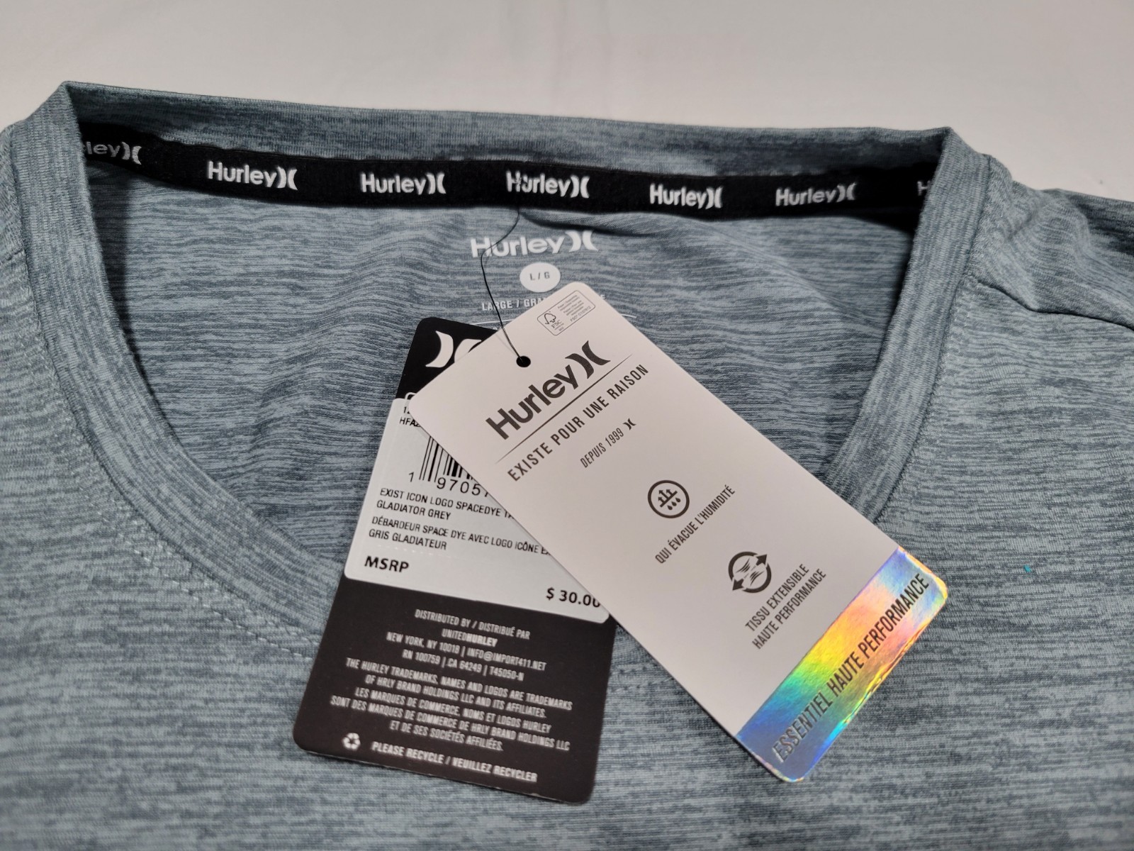 Hurley Men’s Exist Icon Logo Spacedye Sports / Performance- Tank Top