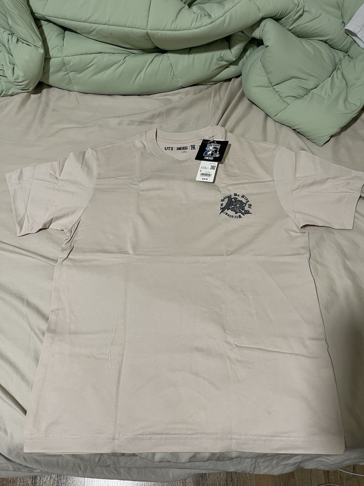 Uniqlo UT One Piece Monkey D. Luffy Beige Cotton Crew Neck Tee Men’s S