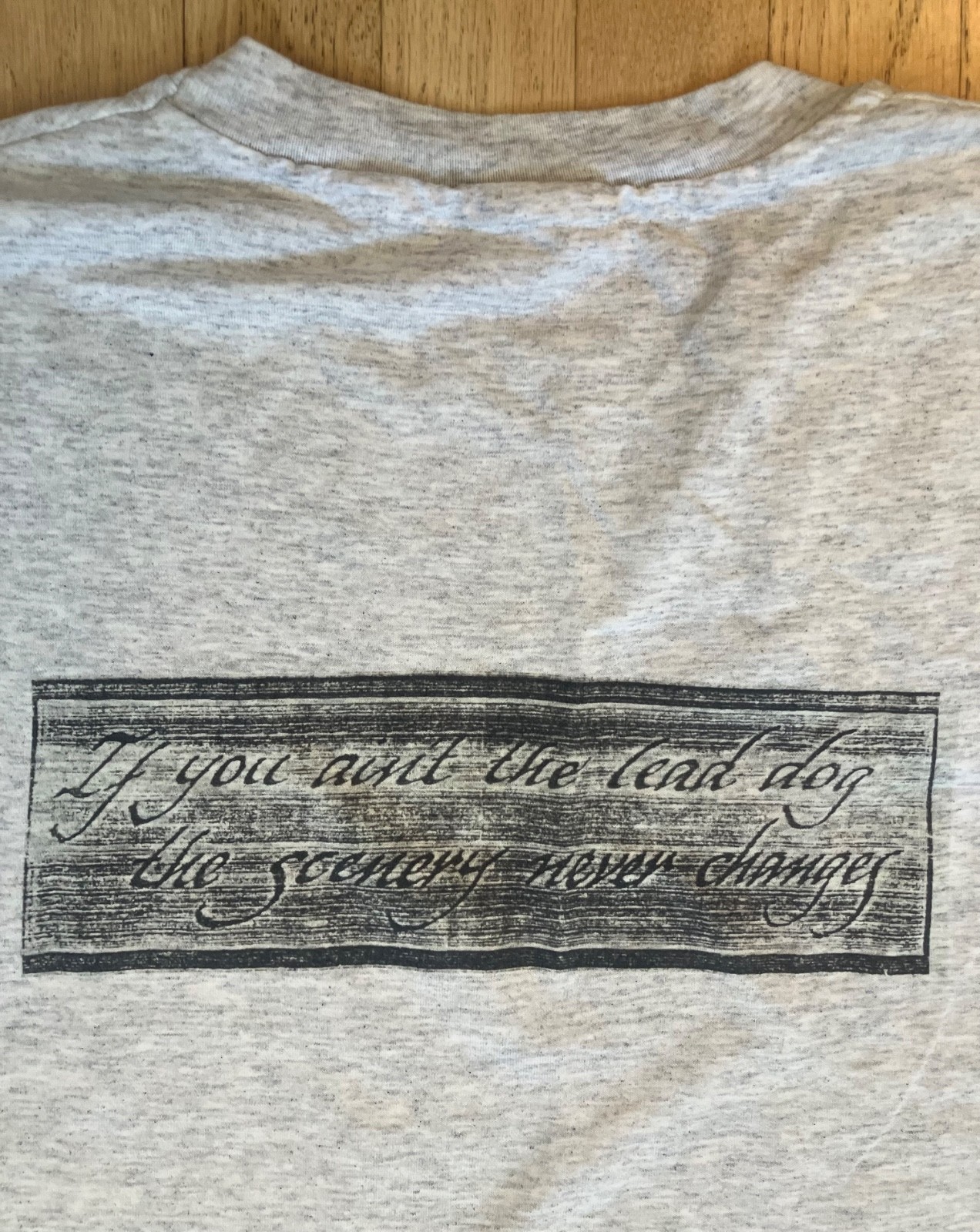 VTG L Gizzard If You Ain’t The Lead Dog Rifle Shooting Shirt, Padded Shoulder XL
