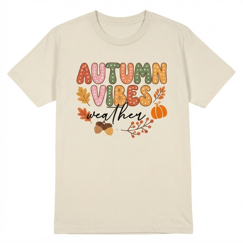 Autumn Vibes Cozy Season Pumpkin Harvest Graphic Style T-shirt For Men Women