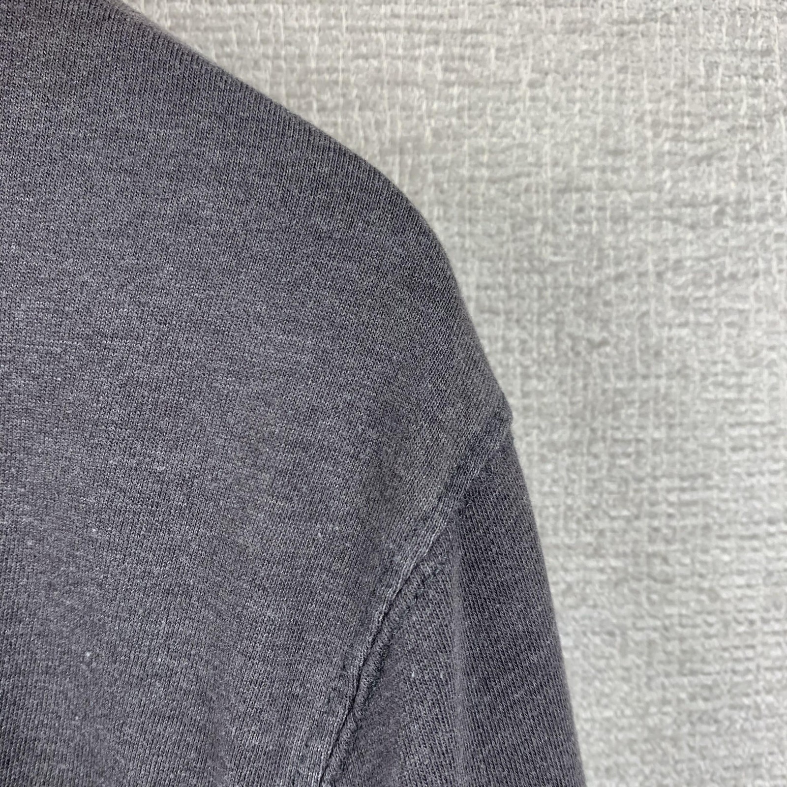 Croft & Barrow Henley Shirt Men Large Gray Long Sleeve Easy Care Soft Casual Son