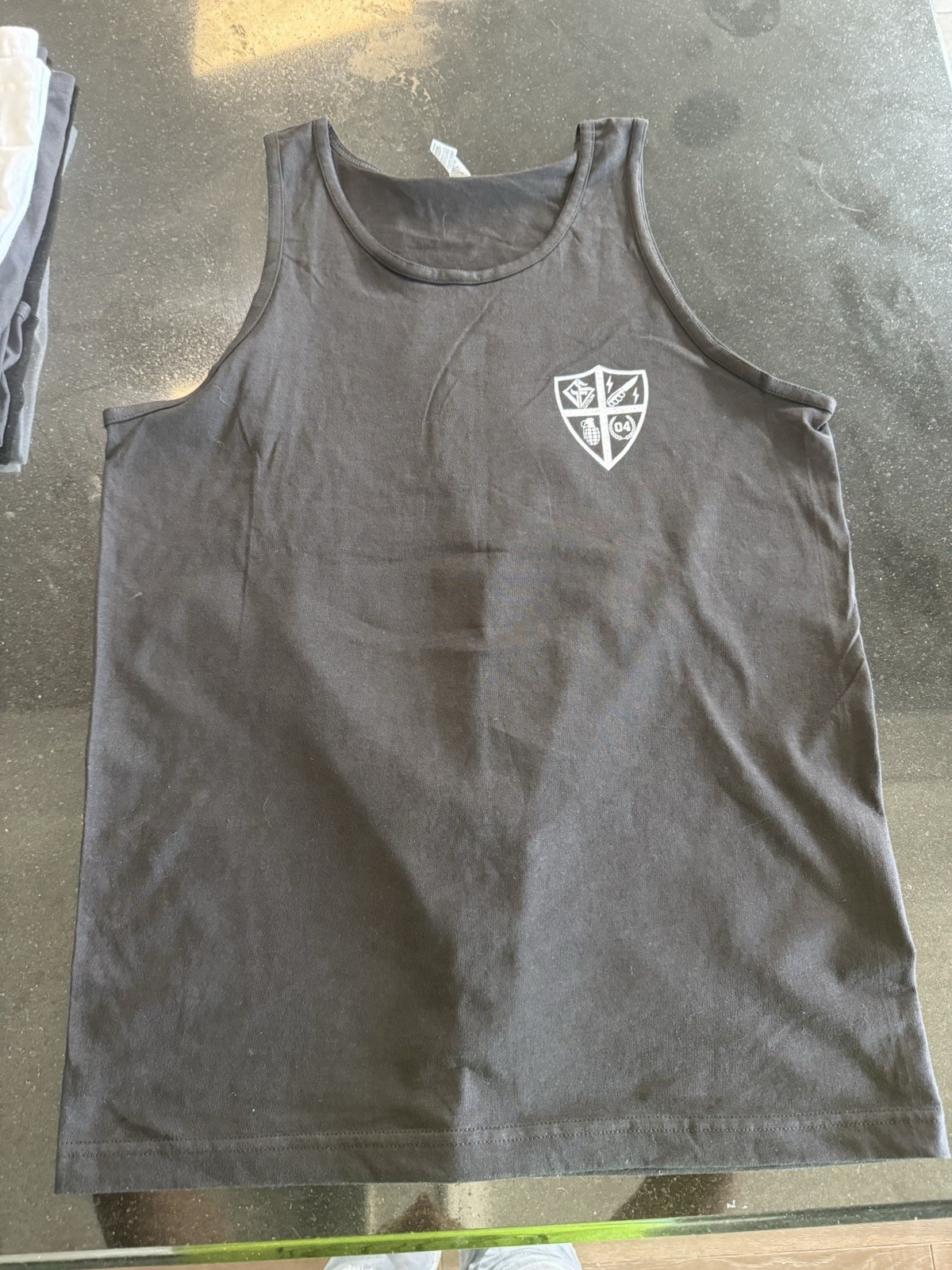 Git Sum Men’s Black Tank Top- Fight For Glory- Grenade- Medium