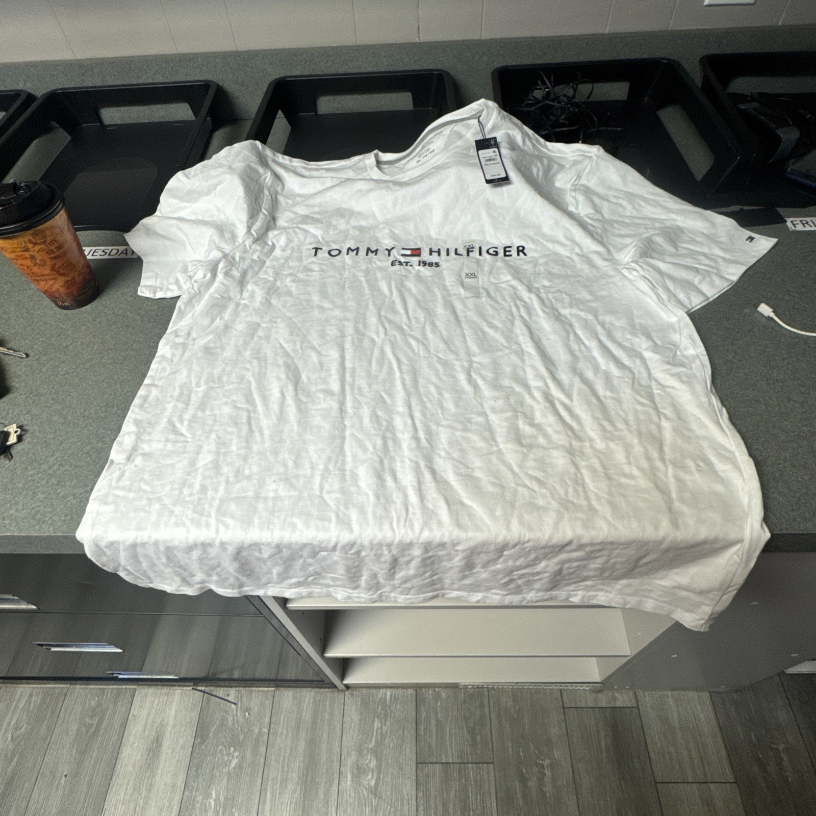 Men’s Tommy Hilfiger Logo T-Shirt 3X White MSRP $44.50