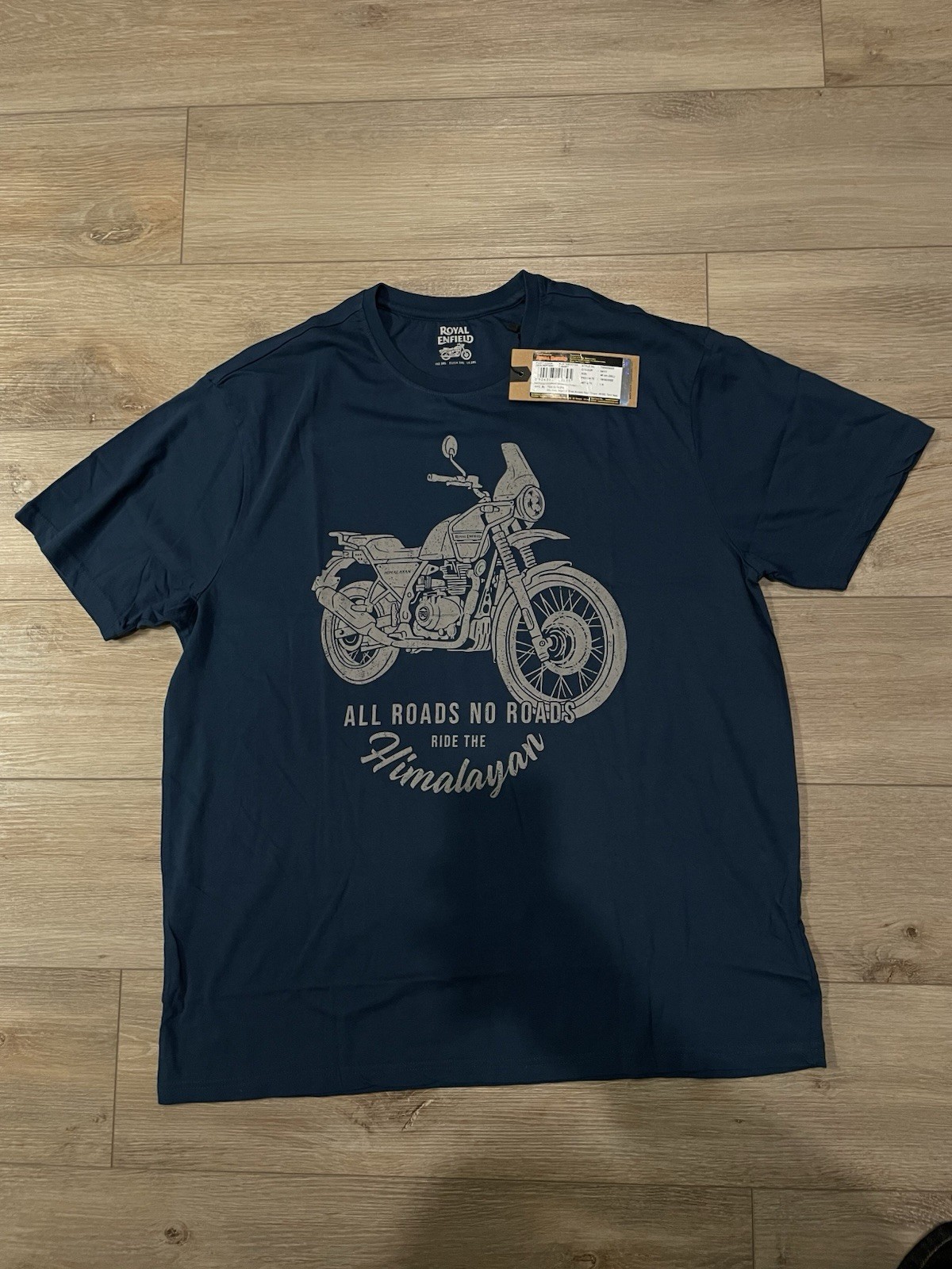 Royal Enfield Men’s Himalayan Motorcycle Graphic T Shirt Sz 2XL Blue Biker NWT