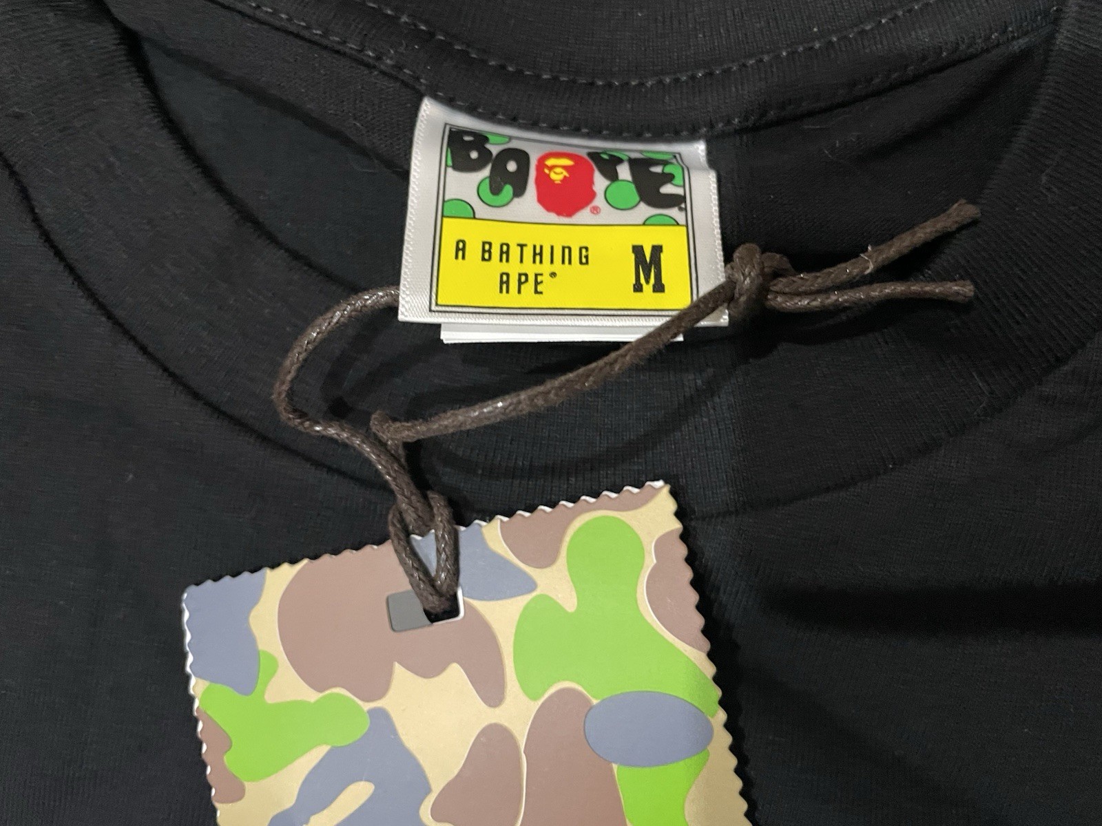 A Bathing Ape BAPE Black Ape Head Logo Graphic Tee Men’s M Cotton Crew Neck
