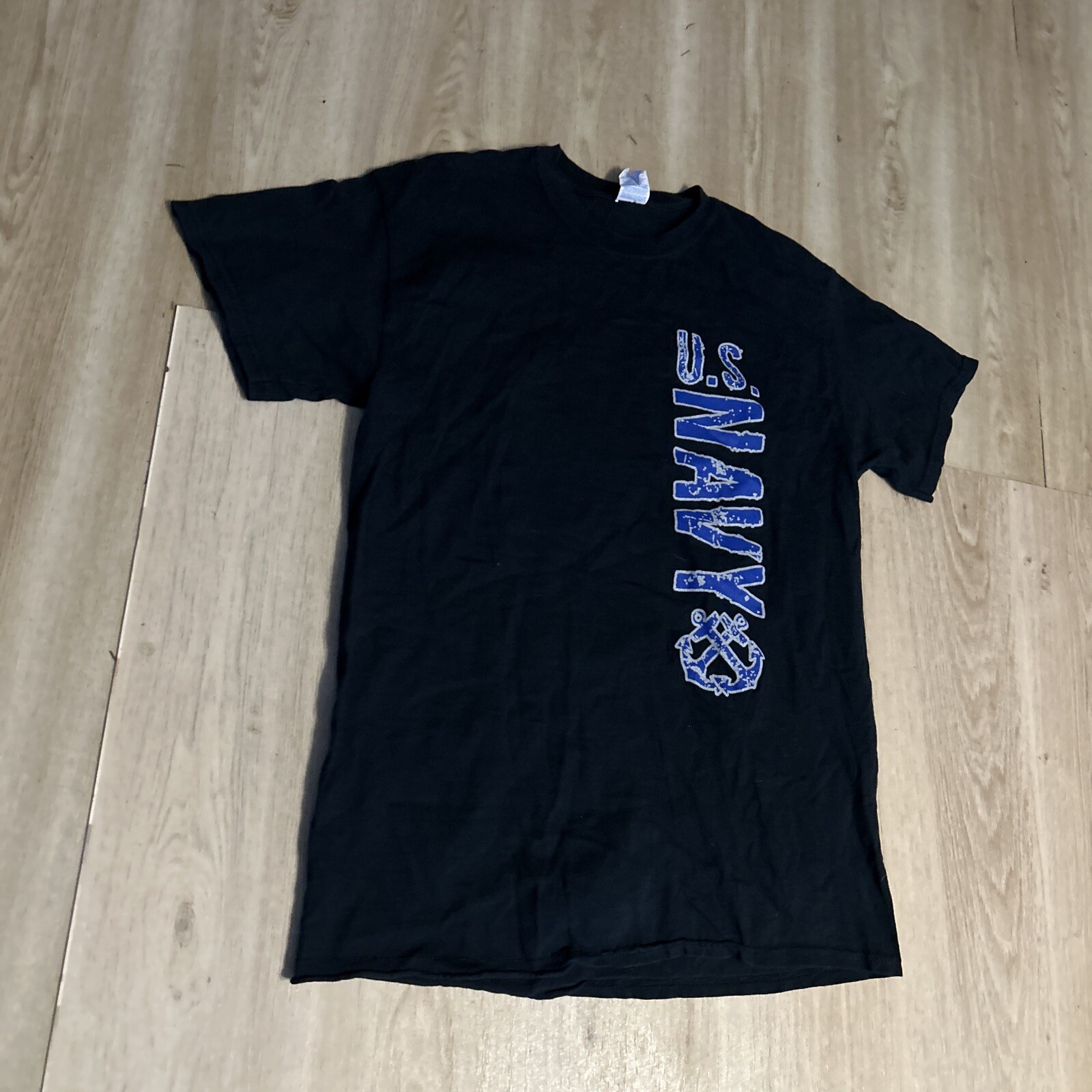 US Navy Black T-Shirt Mens Size M
