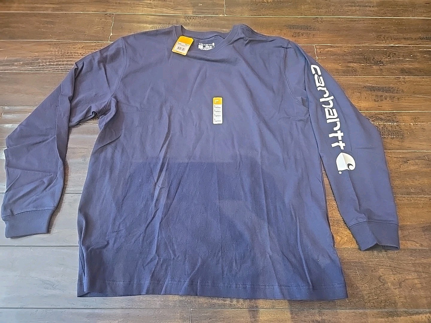 carhartt long sleeve Logo T shirt L Navy K231