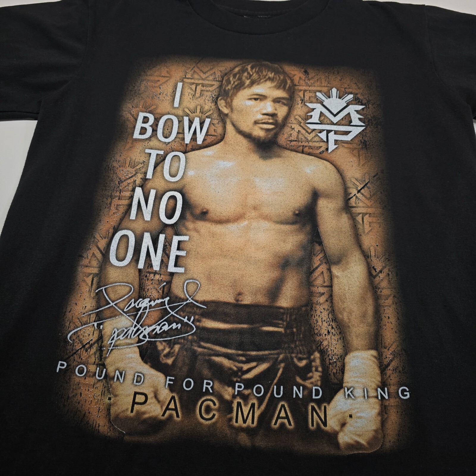 Manny Pacquiao Boxing I Bow To No One T Shirt Adult Medium Double Sided
