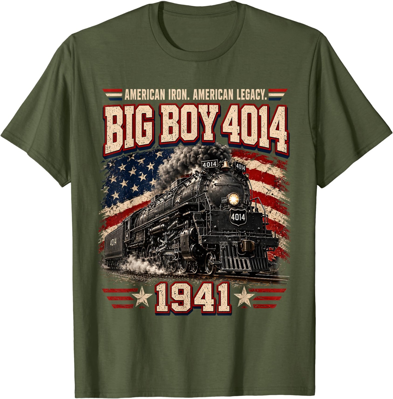 Big Boy 4014 Vintage Steam Locomotive Railroad Train Engine T-Shirt
