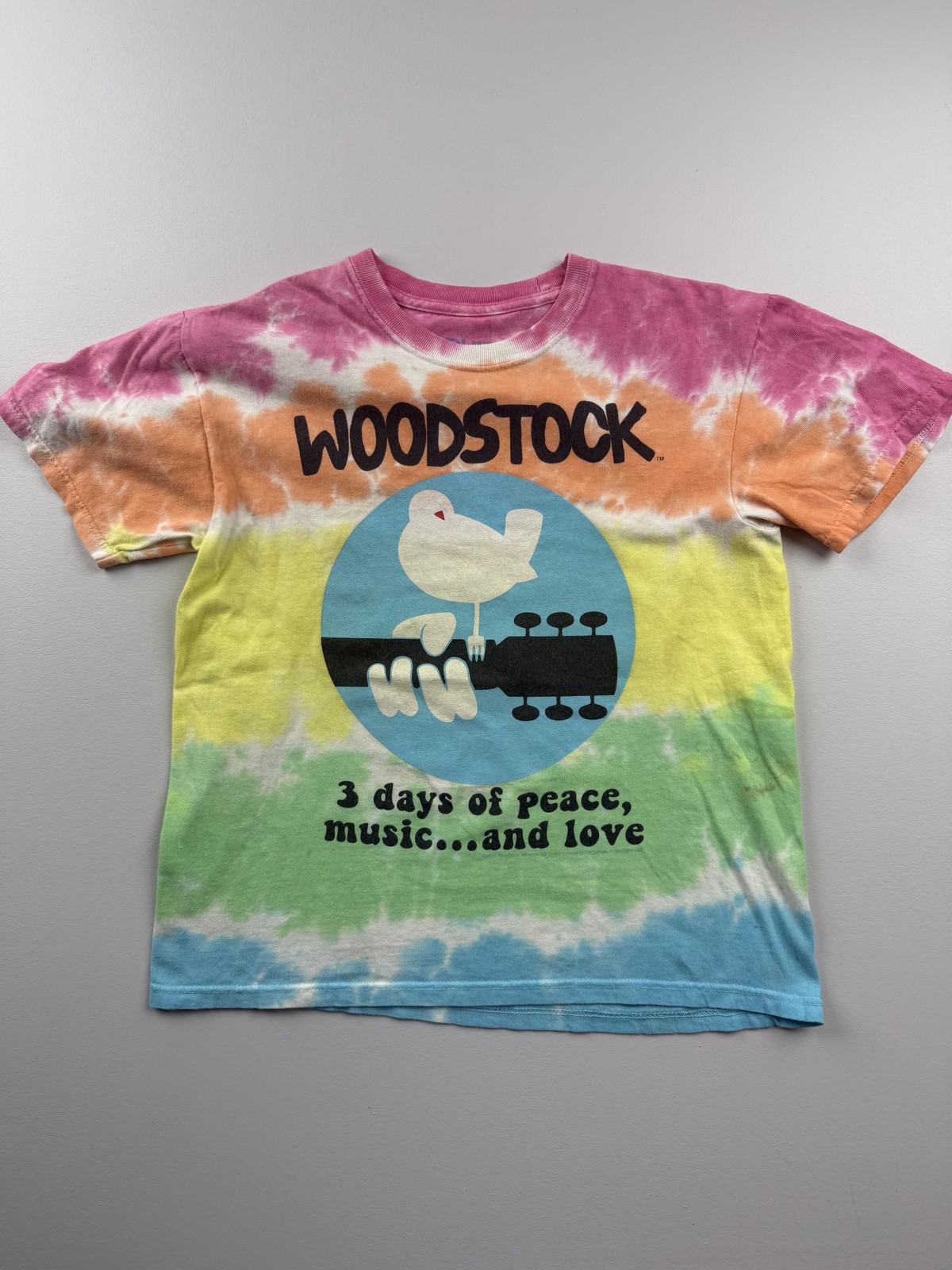 Liquid Blue Shirt Mens Small Tie-Dye Woodstock Graphic Tee Hippie Music Festival
