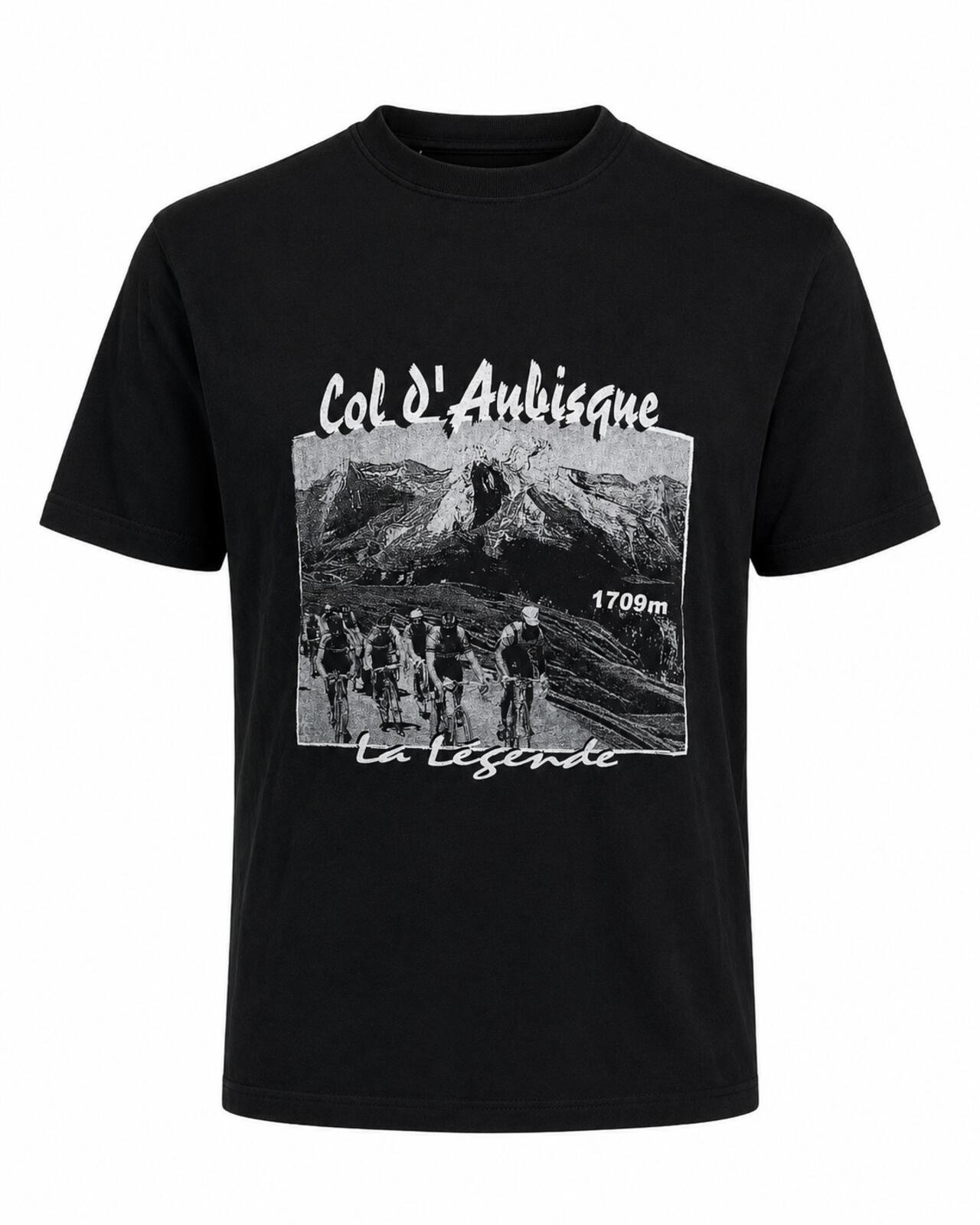 SOL’S Regent Col d’Aubisque Cycling T Shirt Black Size L Graphic Tee