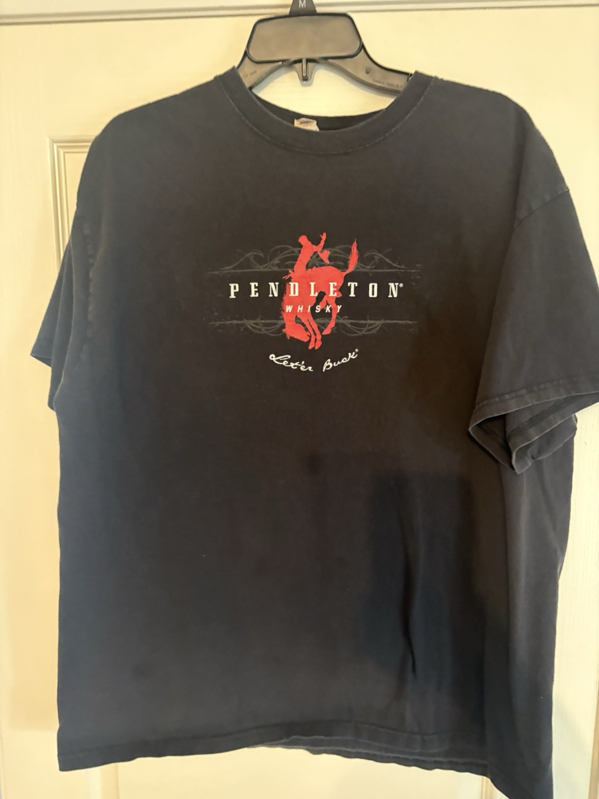 Pendleton Whisky Tee XL Black Graphic Shirt Let’er Buck Cowboy Western