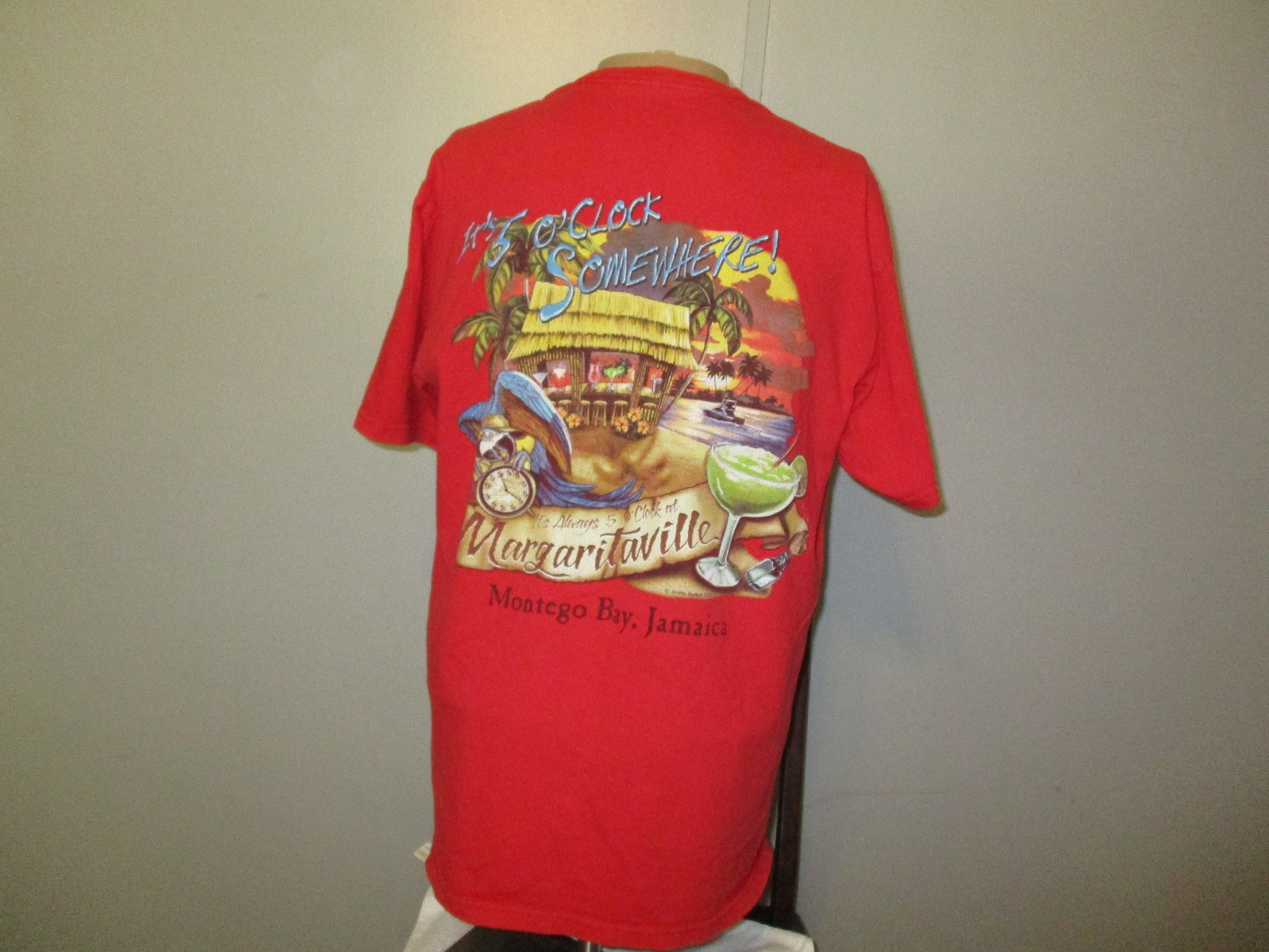 VINTAGE MARGARITAVILLE IT’S 5 O’CLOCK SOMEWHERE GRAPHIC T SHIRT LARGE FREE SHIP