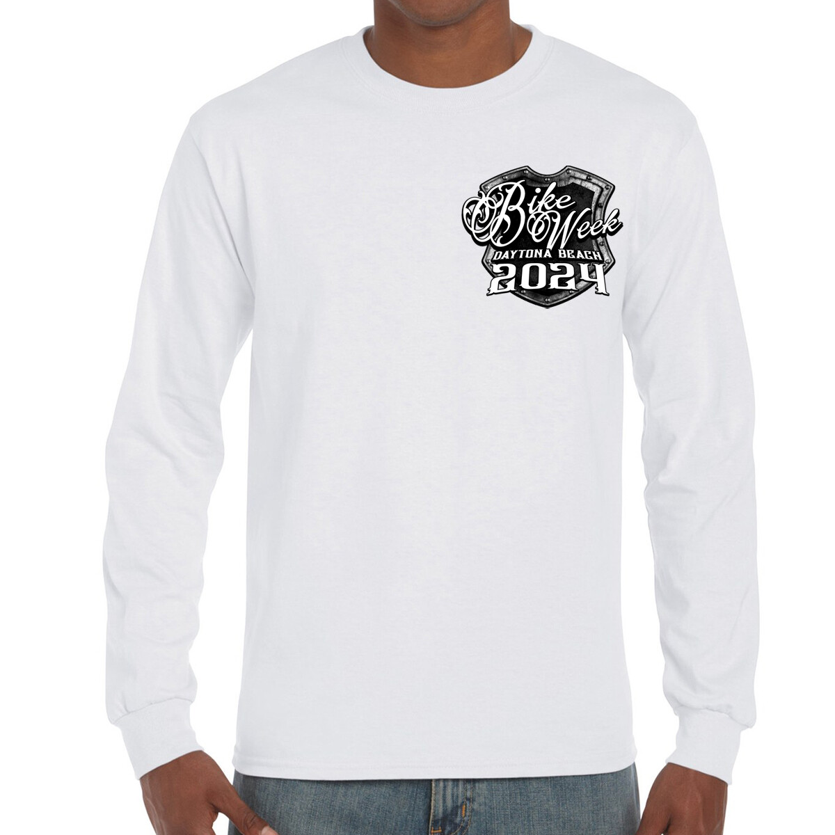 2024 Bike Week Daytona Beach Medieval Skull Shield Long Sleeve