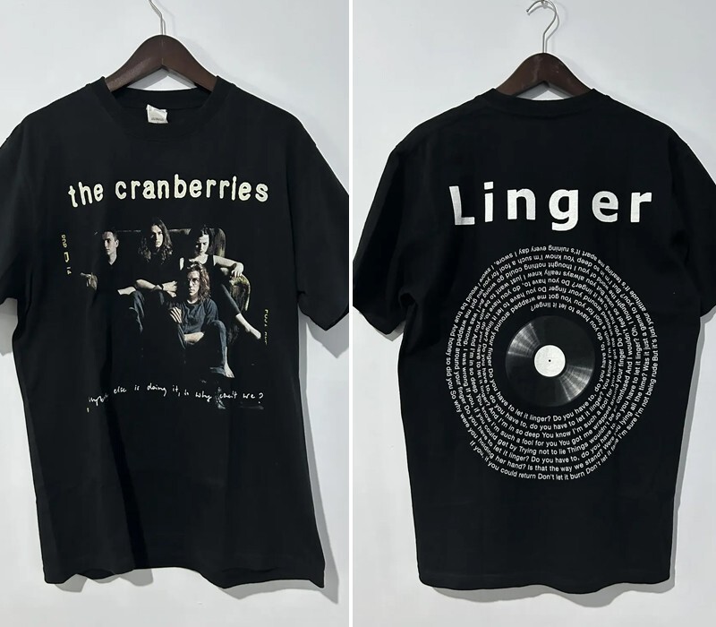 00s The Cranberries Graphic black T shirt 2 side Unisex Men Women NH12930