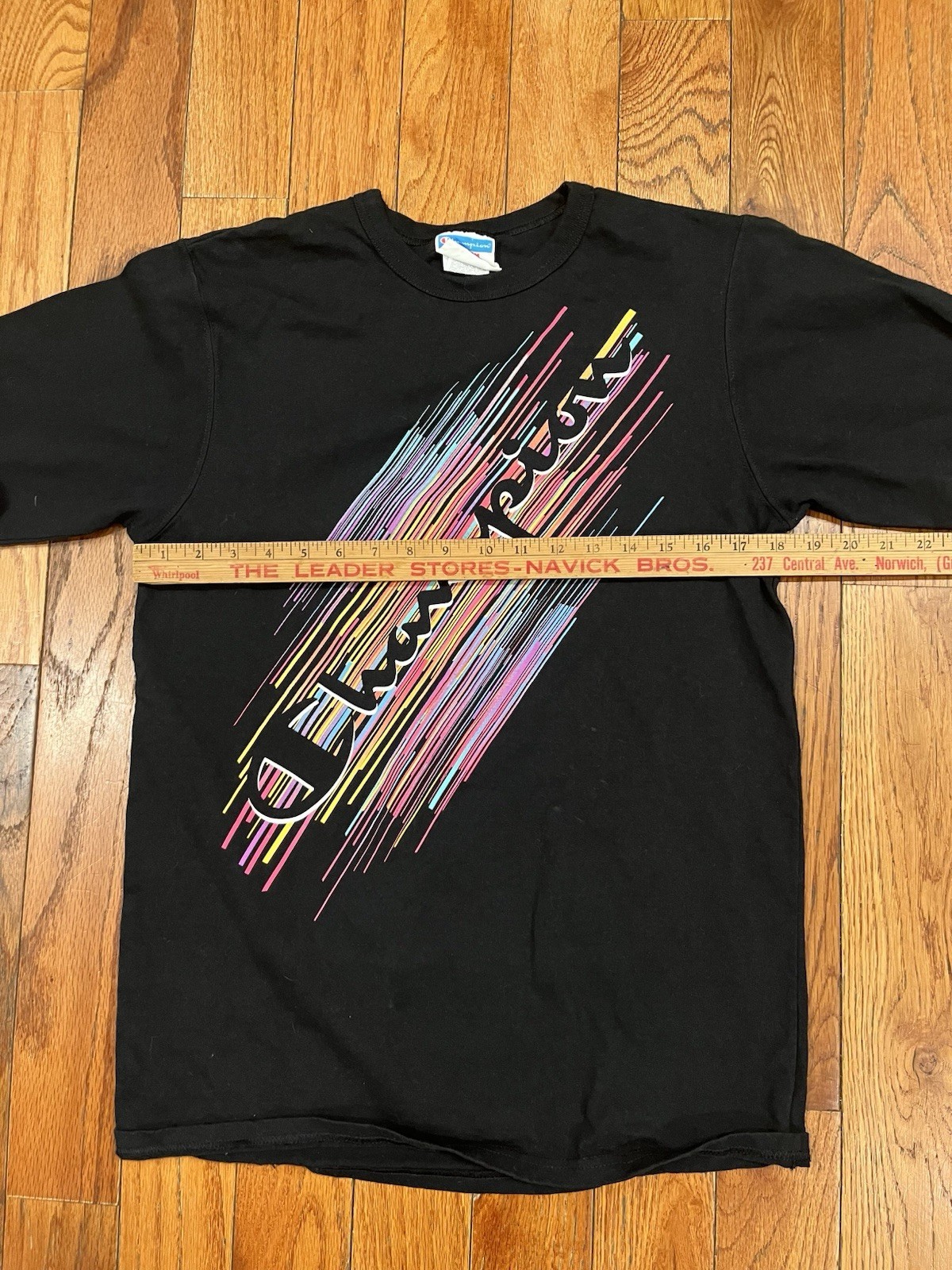 Vintage Champion Big Spellout T-Shirt Mens Medium Logo Tee 90s Short Sleeve