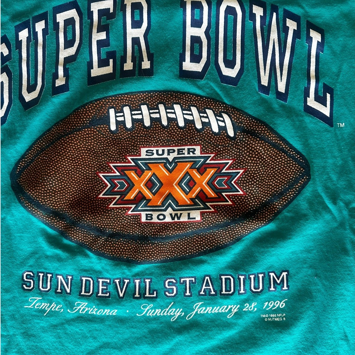 Vintage 90s Super Bowl XXX T Shirt Large Nutmeg