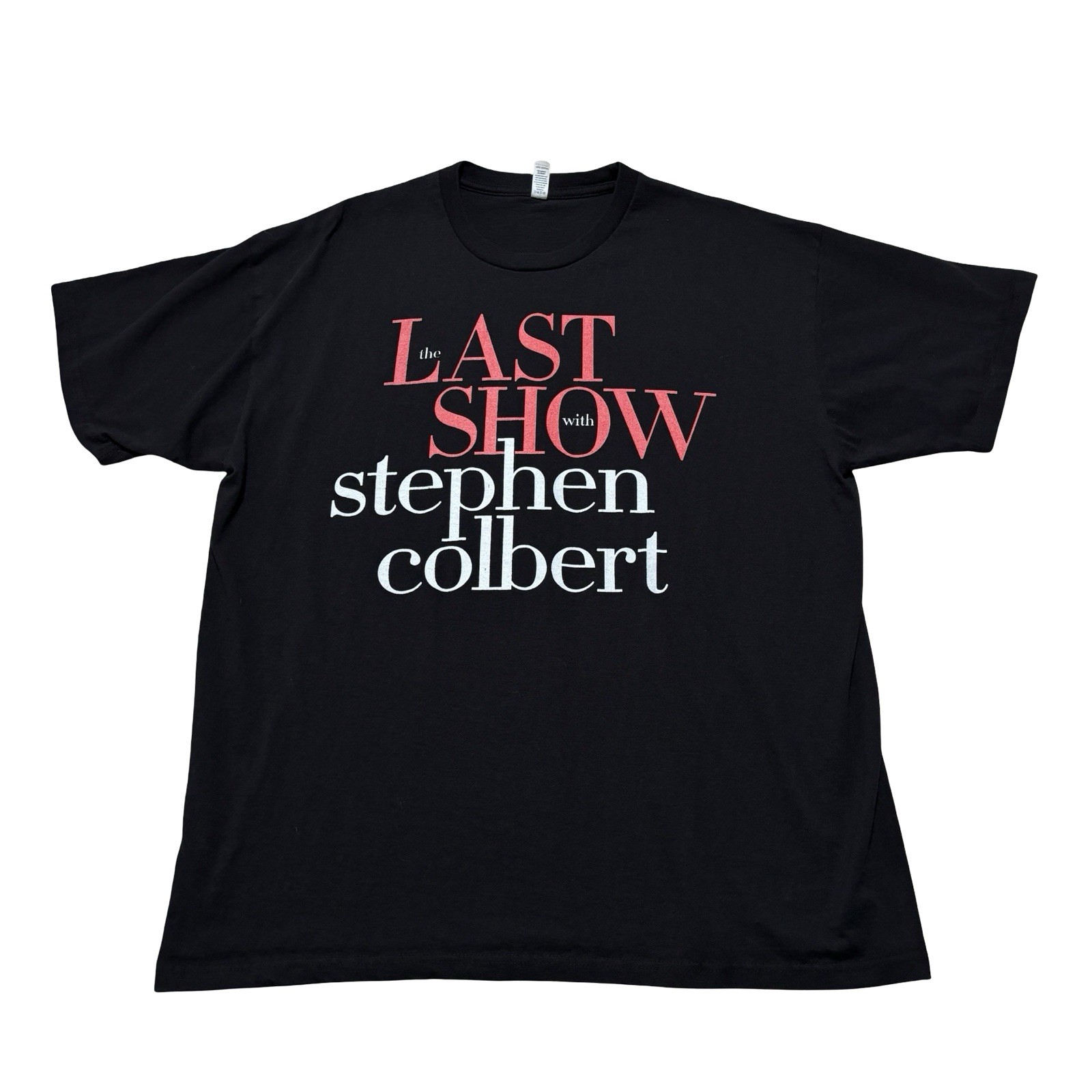 THE LAST SHOW WITH STEPHEN COLBERT T SHIRT BLACK Size 2XL 24 x 30