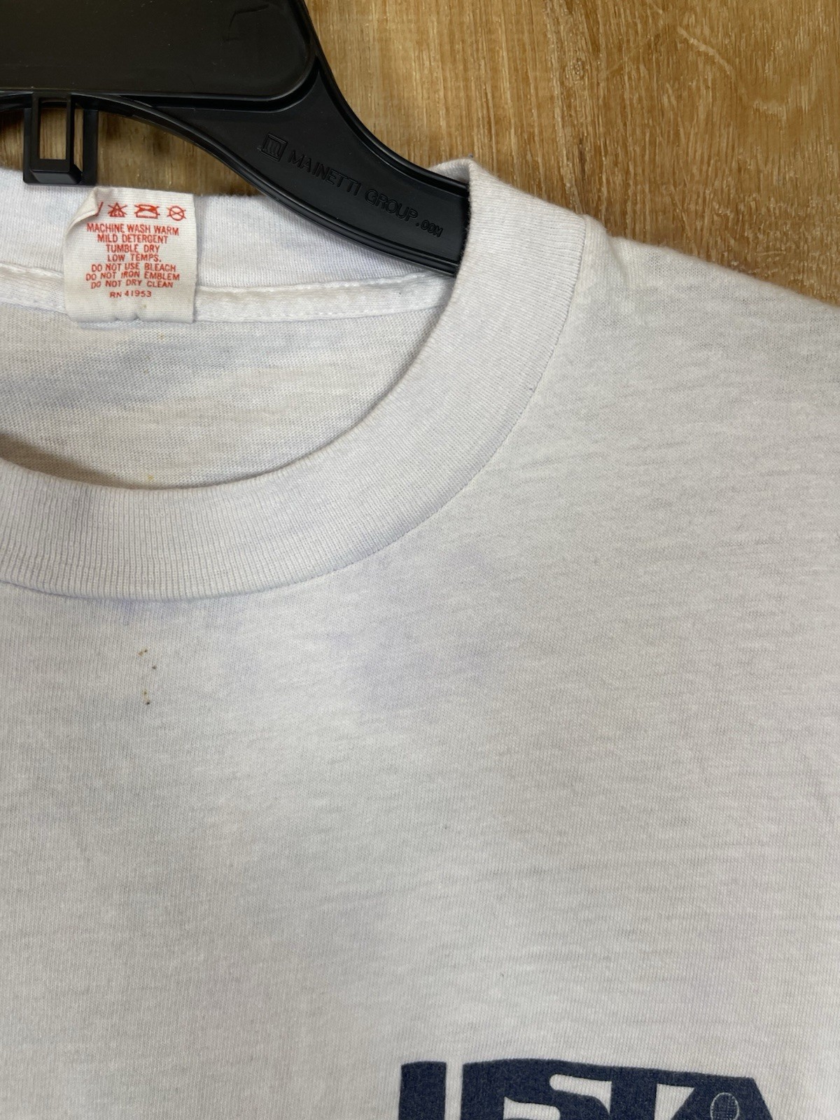 Vintage Single Stitch USPTA Tennis T Shirt As Is Lrg