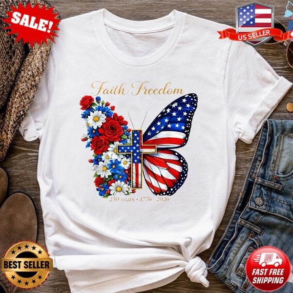 Butterfly Freedom Shirt, USA 250th Anniversary T-Shirt | S-5XL